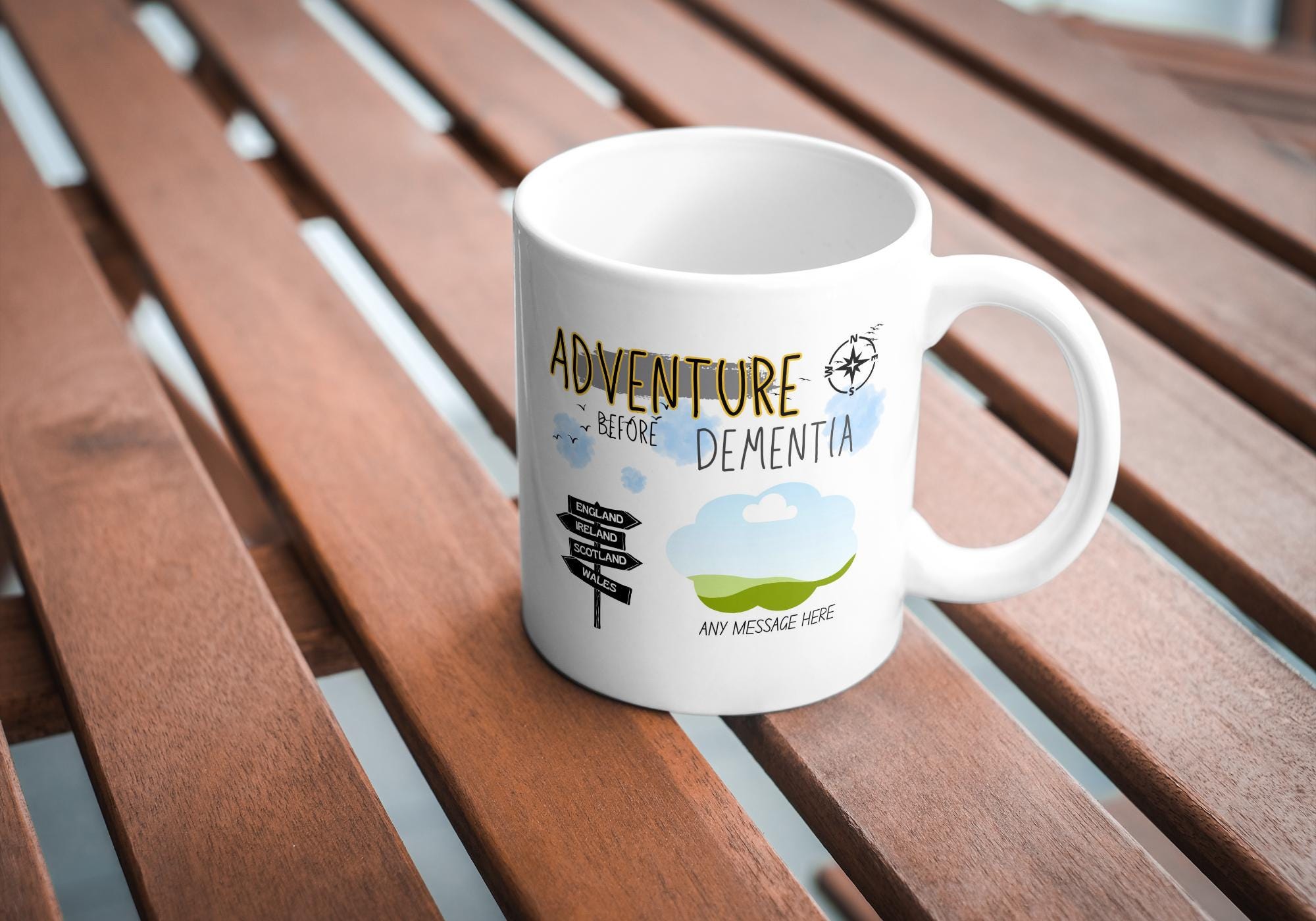 Personalised Adventure Before Dementia Mug | Custom Photo Motorhome Gift | Funny Vanlife Present | UK Travel Mug | Campervan Coffee Cup Etsy