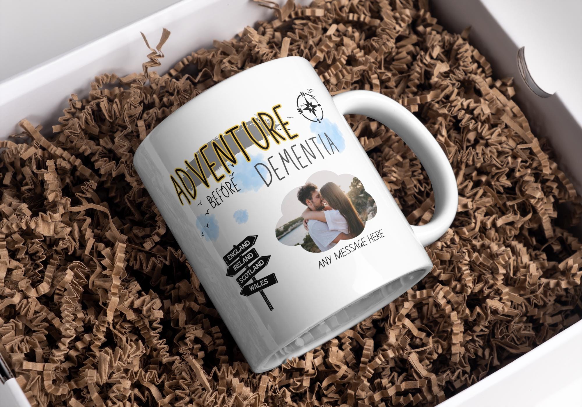 Personalised Adventure Before Dementia Mug | Custom Photo Motorhome Gift | Funny Vanlife Present | UK Travel Mug | Campervan Coffee Cup Etsy