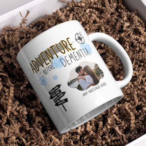 Personalised Adventure Before Dementia Photo Mug – additional product view