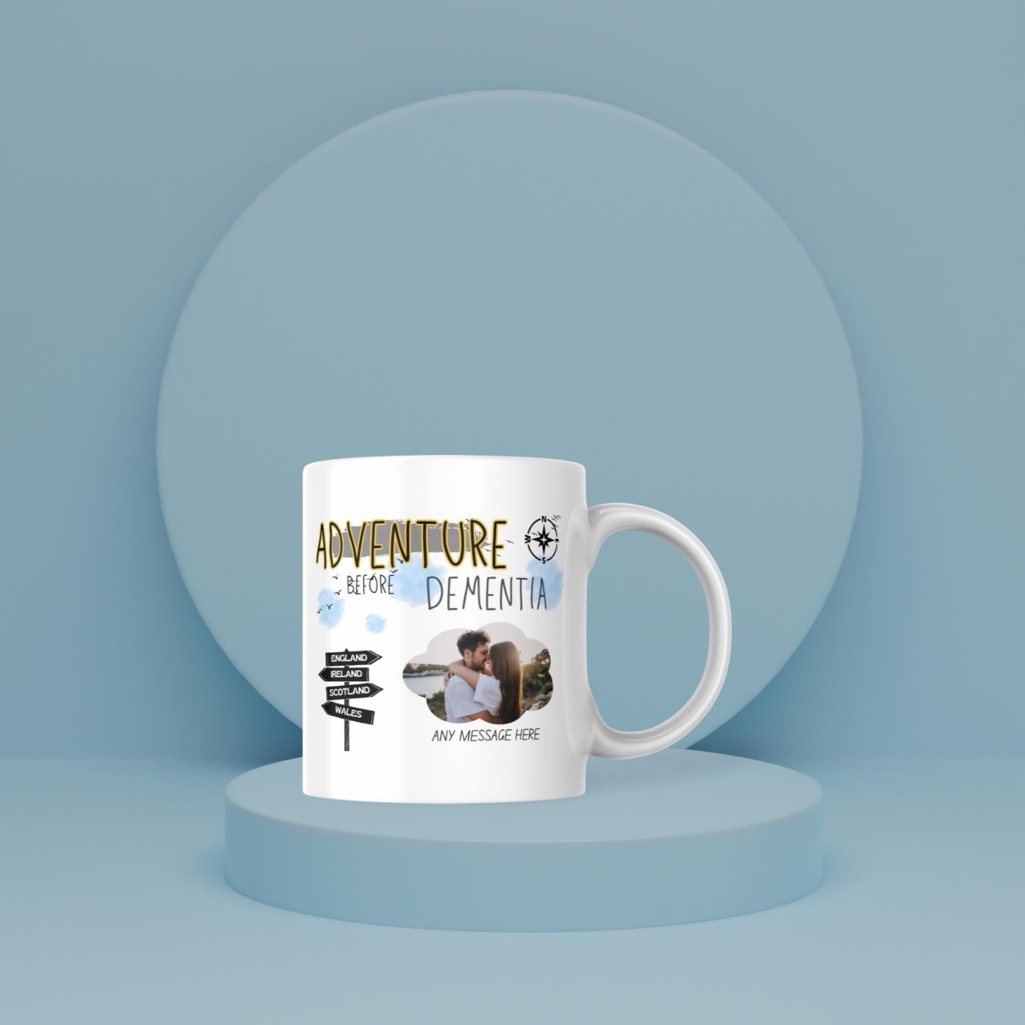 Personalised Adventure Before Dementia Mug | Custom Photo Motorhome Gift | Funny Vanlife Present | UK Travel Mug | Campervan Coffee Cup Etsy