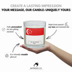 Singapore Personalised Candle | Flag of Singapore | Gift for Singaporean Friend | Singapore Home Décor | Hari Merdeka | Custom Message Gifts Etsy