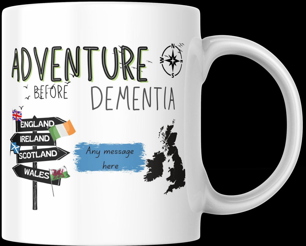 Adventure Before Dementia Mug | Personalised Motorhome Gift | Funny Vanlife Present | UK Travel Mug | Caravan Coffee Cup | Custom Message Etsy