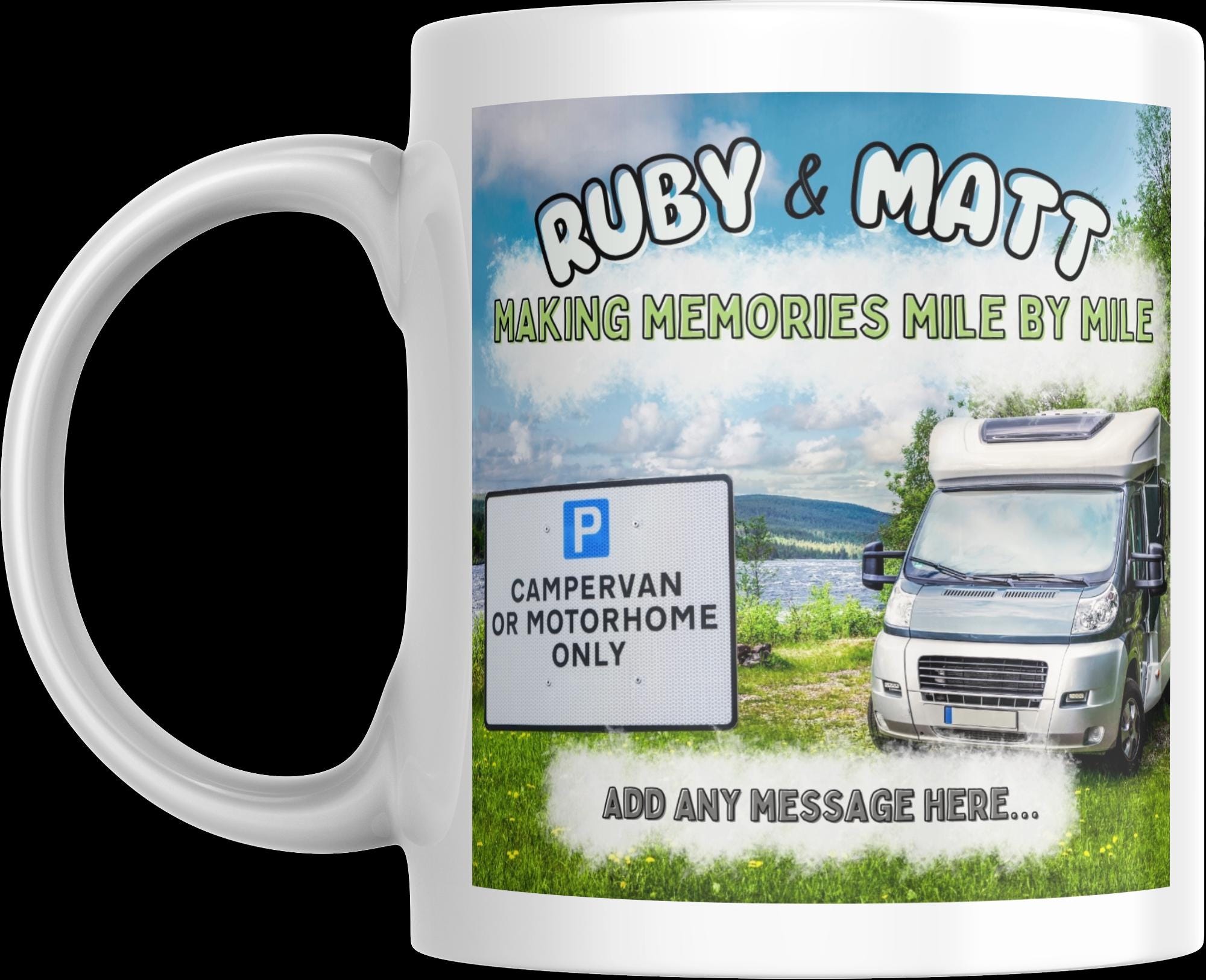 Personalised Motorhome Mug | Custom Campervan Gift | Making Memories Mile by Mile | Funny Vanlife Present | UK Travel Mug Etsy