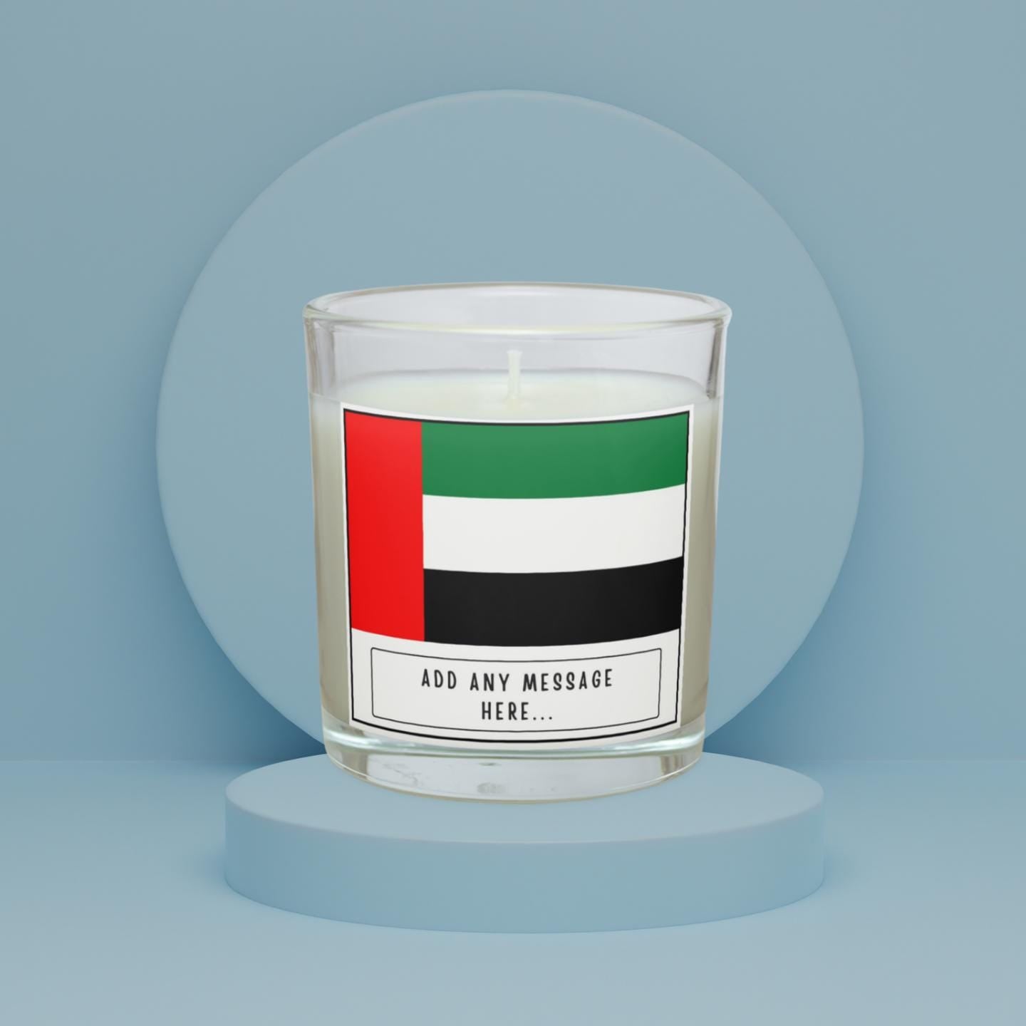 UAE Personalised Candle | United Arab Emirates Flag | UAE Flag Gift | Gift for Emirati | UAE Home Décor | Emirati Culture Gift | Custom Gift Etsy