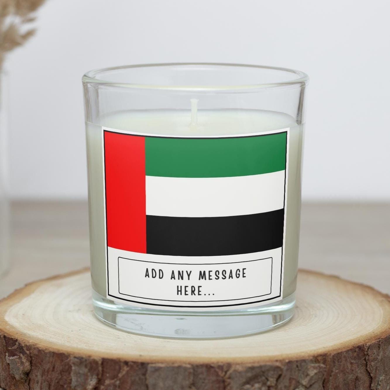 UAE Personalised Candle | United Arab Emirates Flag | UAE Flag Gift | Gift for Emirati | UAE Home Décor | Emirati Culture Gift | Custom Gift Etsy