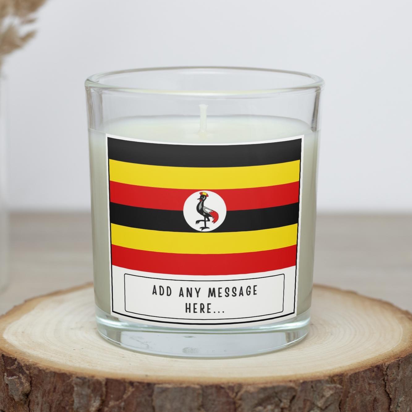 Uganda Personalised Candle | Flag of Uganda | Ugandan Flag Gift | Gift for Ugandan | Uganda Home Décor | Ugandan Culture Gift | Custom Gift Etsy