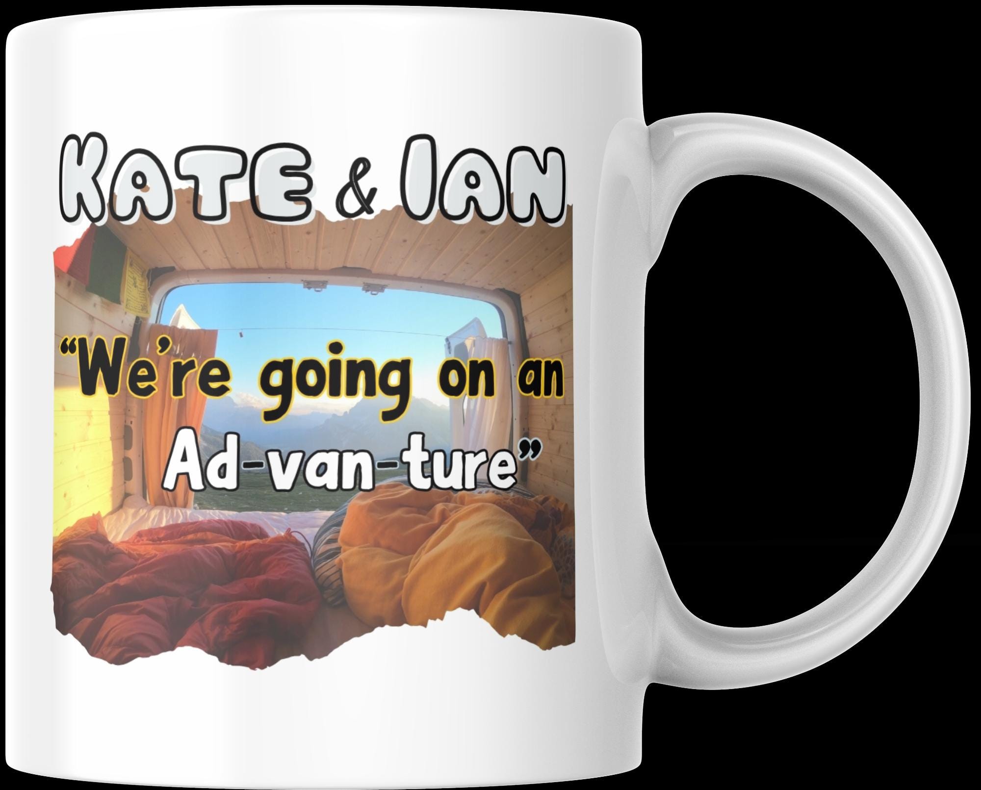 Personalised AdVanTure Mug | Custom Campervan Gift | Funny Vanlife Present | Scenic Travel Mug | Motorhome Cup | Caravan Gift Etsy