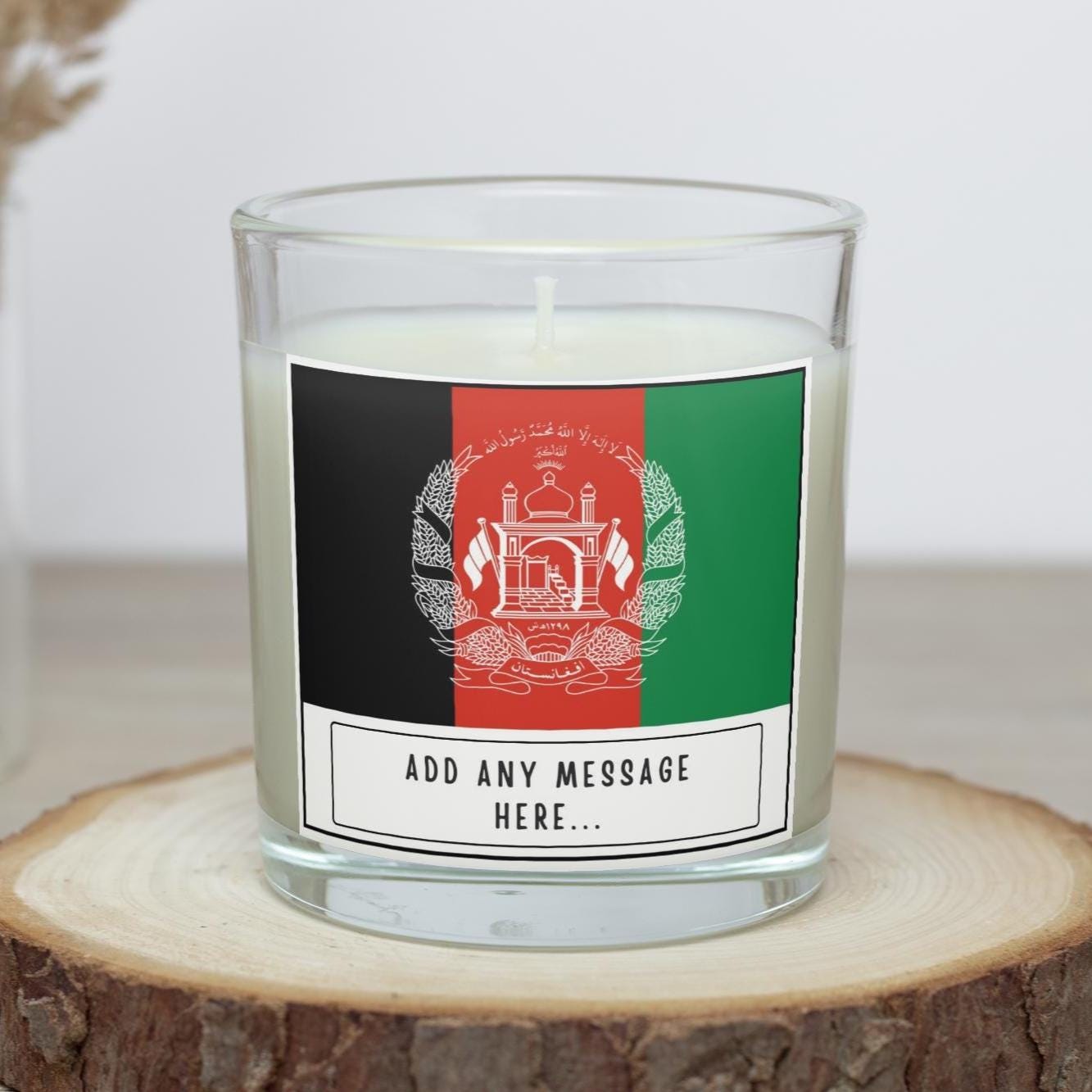 Afghanistan Personalised Candle | Afghanistan Flag | Gift for Afghan | Afghanistan Culture Gift | Afghan Flag Candle | Afghan Heritage Gift Etsy