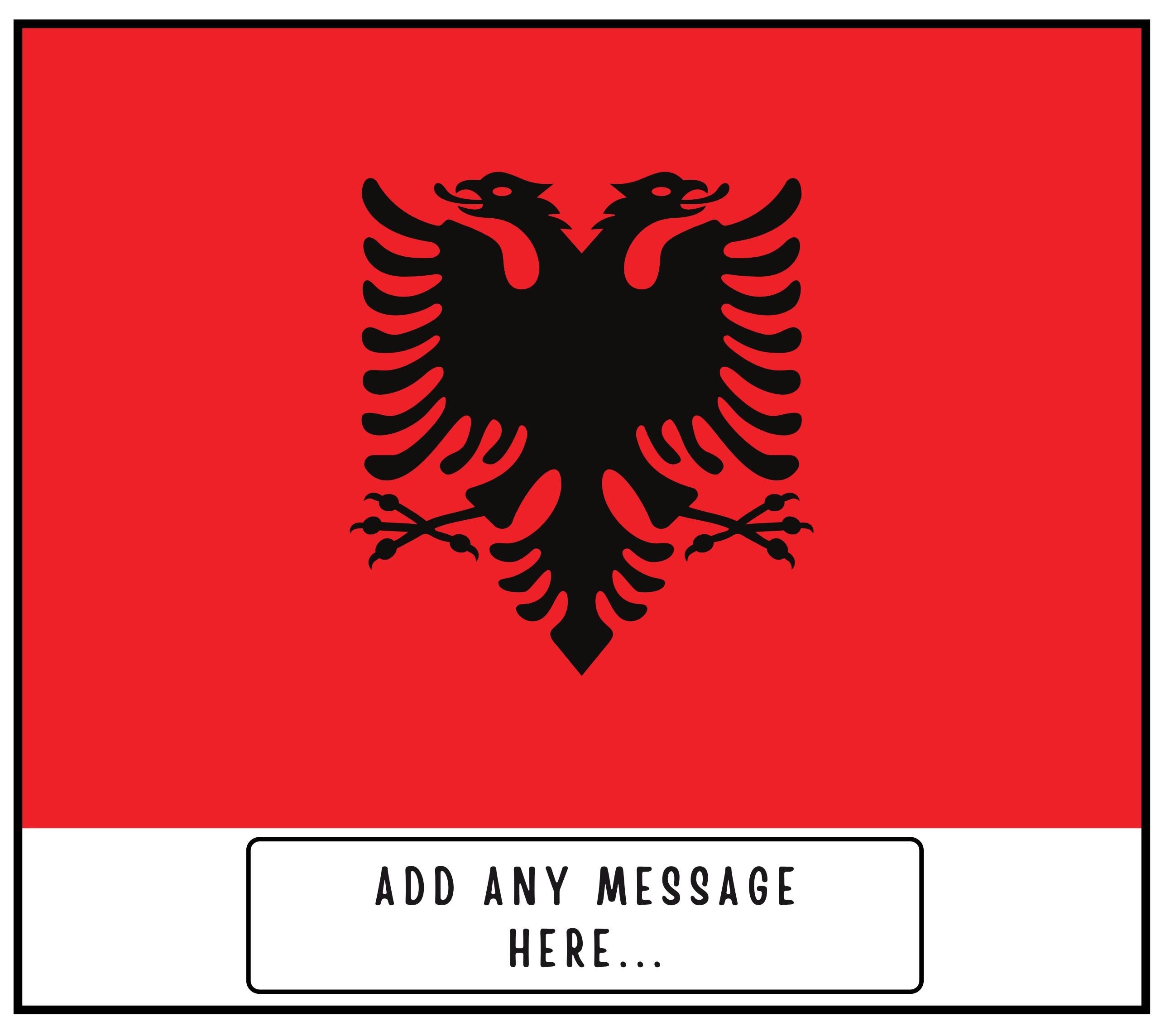 Albania Personalised Candle | Flag of Albania | Gift for Albanian | Albanian Flag | Missing Albania | Albanian Home Décor | Custom Albania Etsy