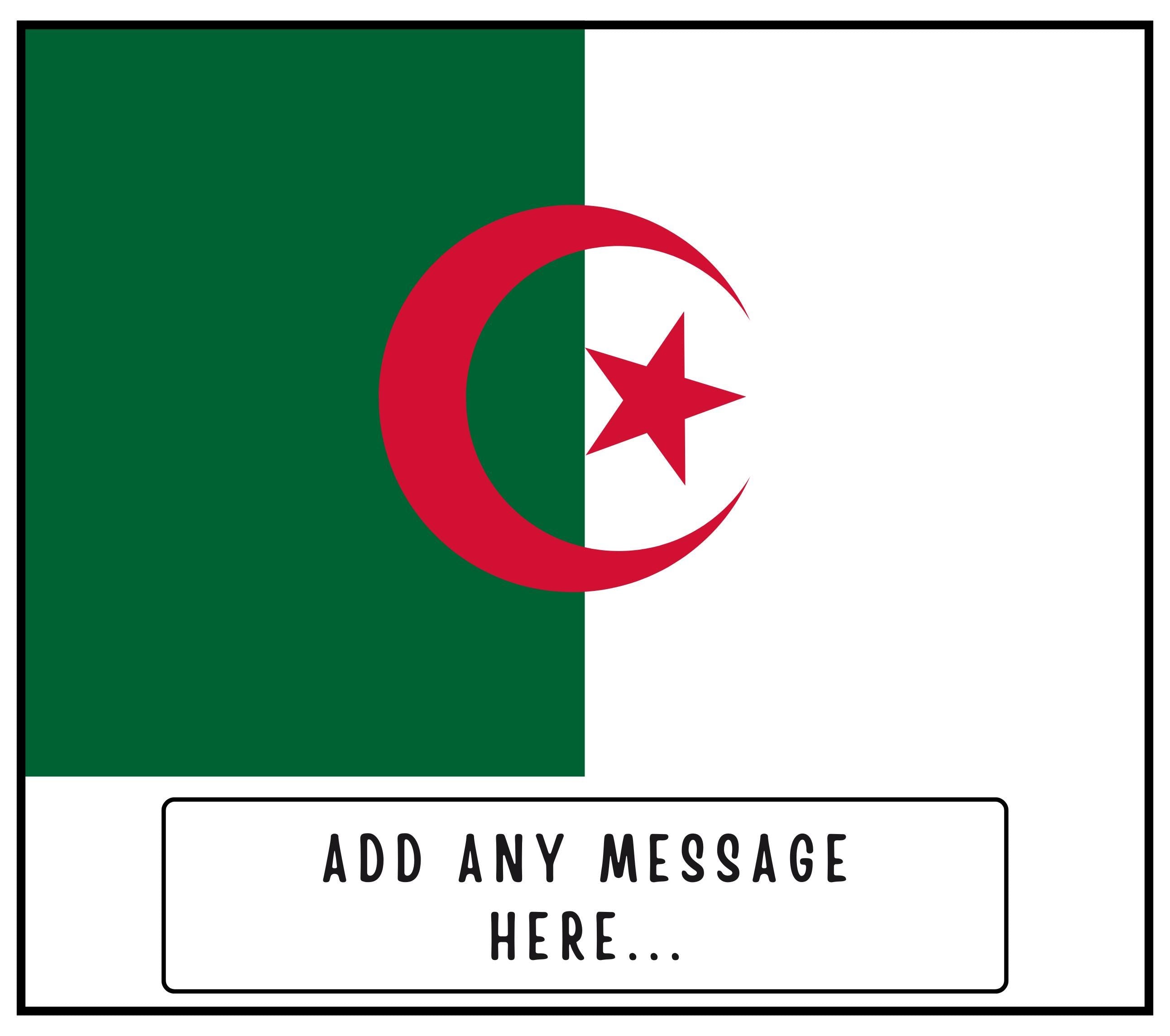 Algeria Personalised Candle | Flag of Algeria | Gift for Algerian | Algerian Flag | Algerian Home Décor | Algerian Culture | Algeria Message Etsy