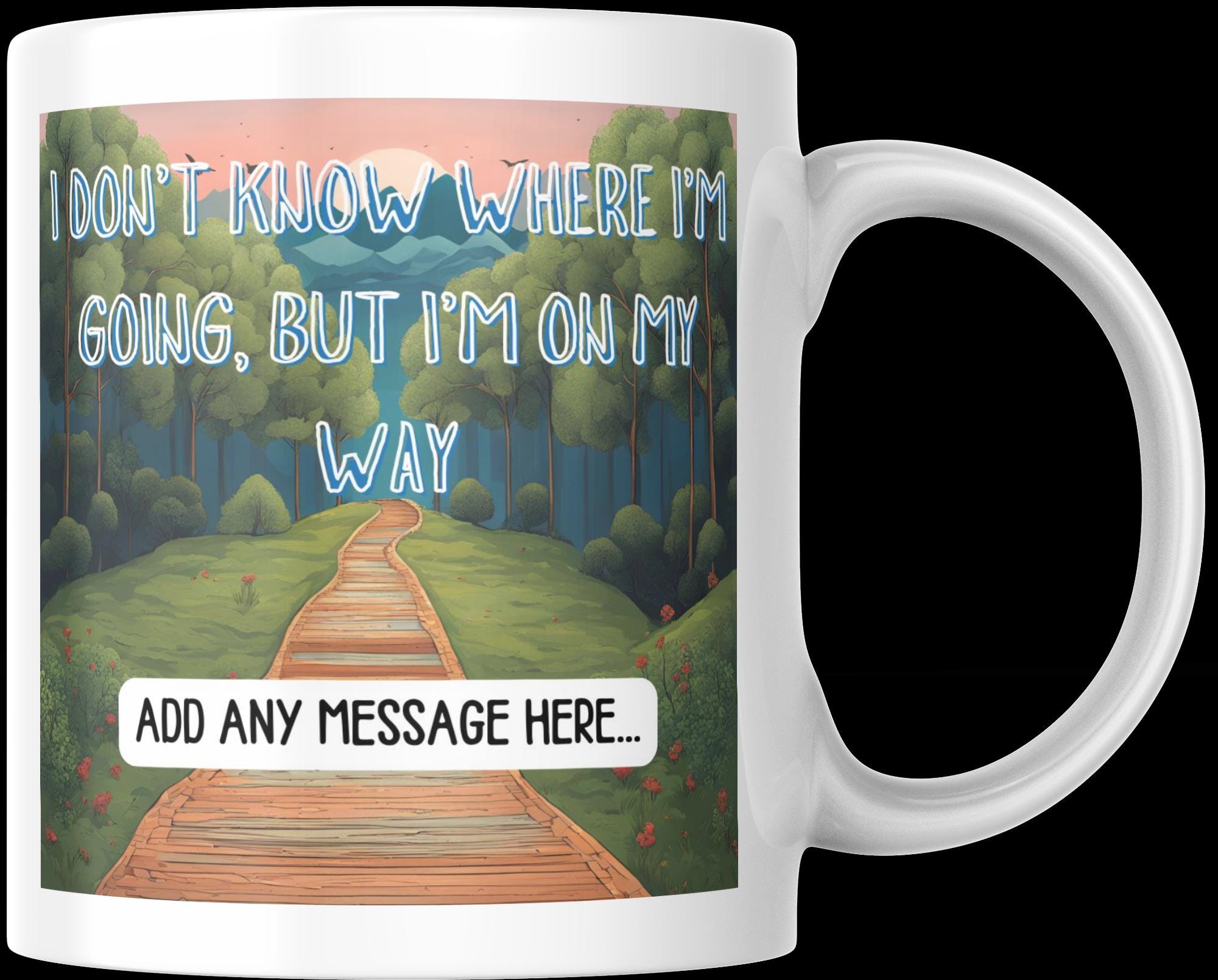 Personalised Vanlife Mug | Scenic Forest Travel Cup | Funny Camper Gift | Custom Message | UK Motorhome Present | Novelty Travellers Gift Etsy