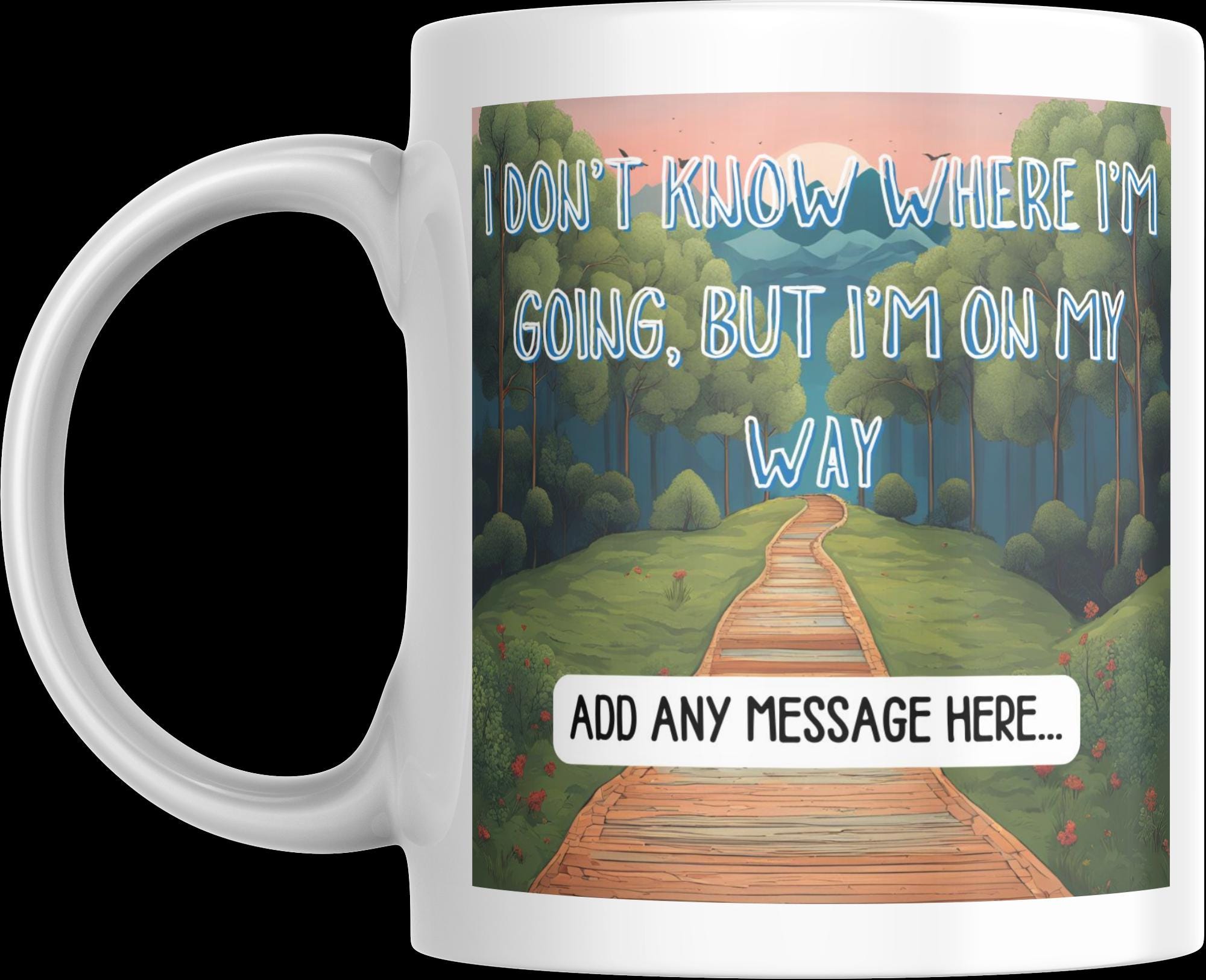 Personalised Vanlife Mug | Scenic Forest Travel Cup | Funny Camper Gift | Custom Message | UK Motorhome Present | Novelty Travellers Gift Etsy