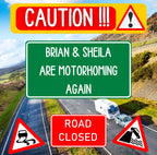 Personalised Motorhoming Warning Mug | Funny Road Sign Camper Gift | Custom Message | UK Motorhome Present | Camper | Vanlife | Campervan Etsy