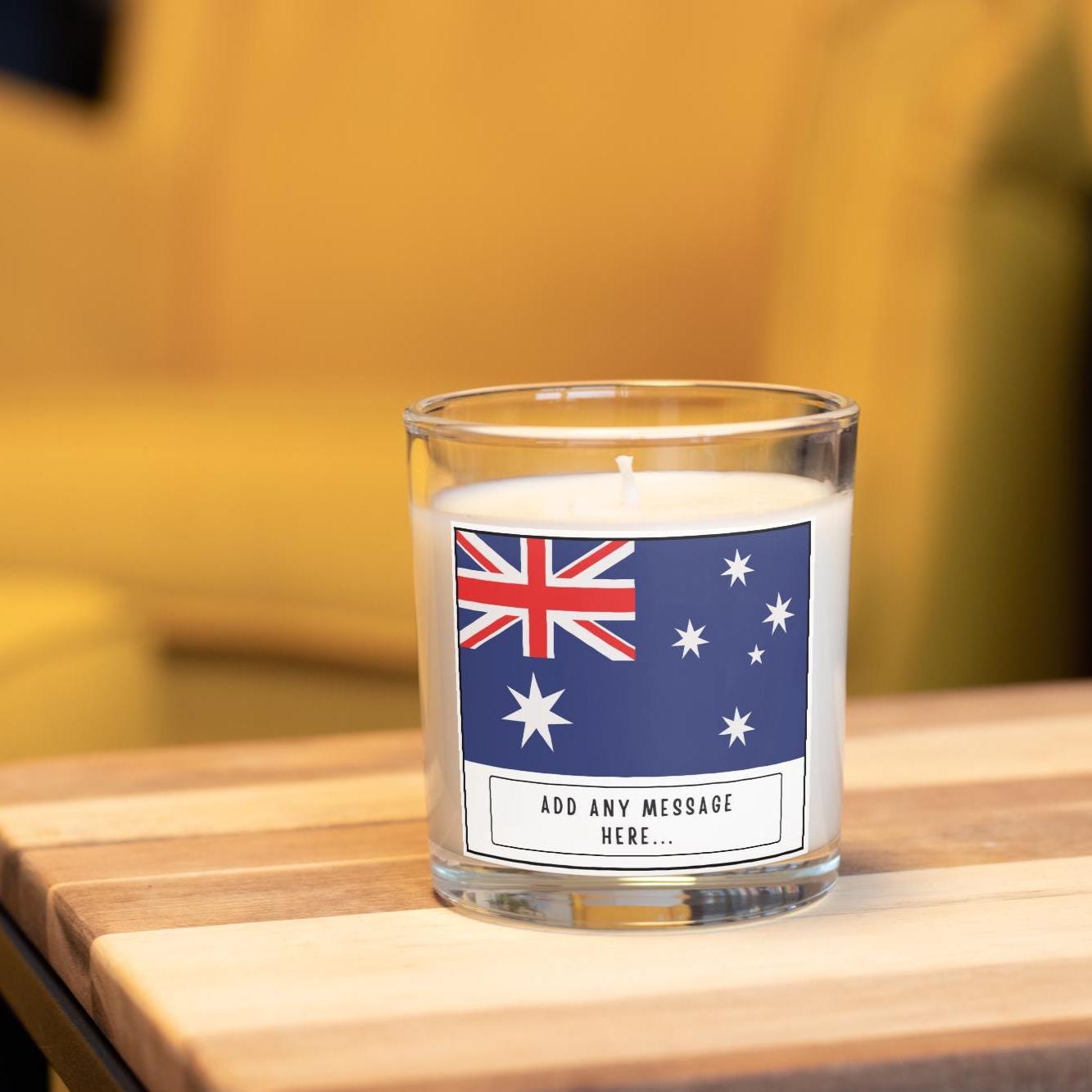 Australia Personalised Candle | Flag of Australia | Australian Flag | Gift for Australian | Missing Australia | Australia Home Décor Candle Etsy