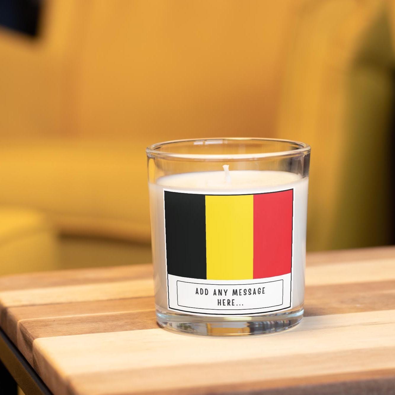 Belgium Personalised Candle | Flag of Belgium | Belgian Heritage Gift | Gift for Belgian | Belgian Flag Candle | Belgian Home Décor Candle Etsy
