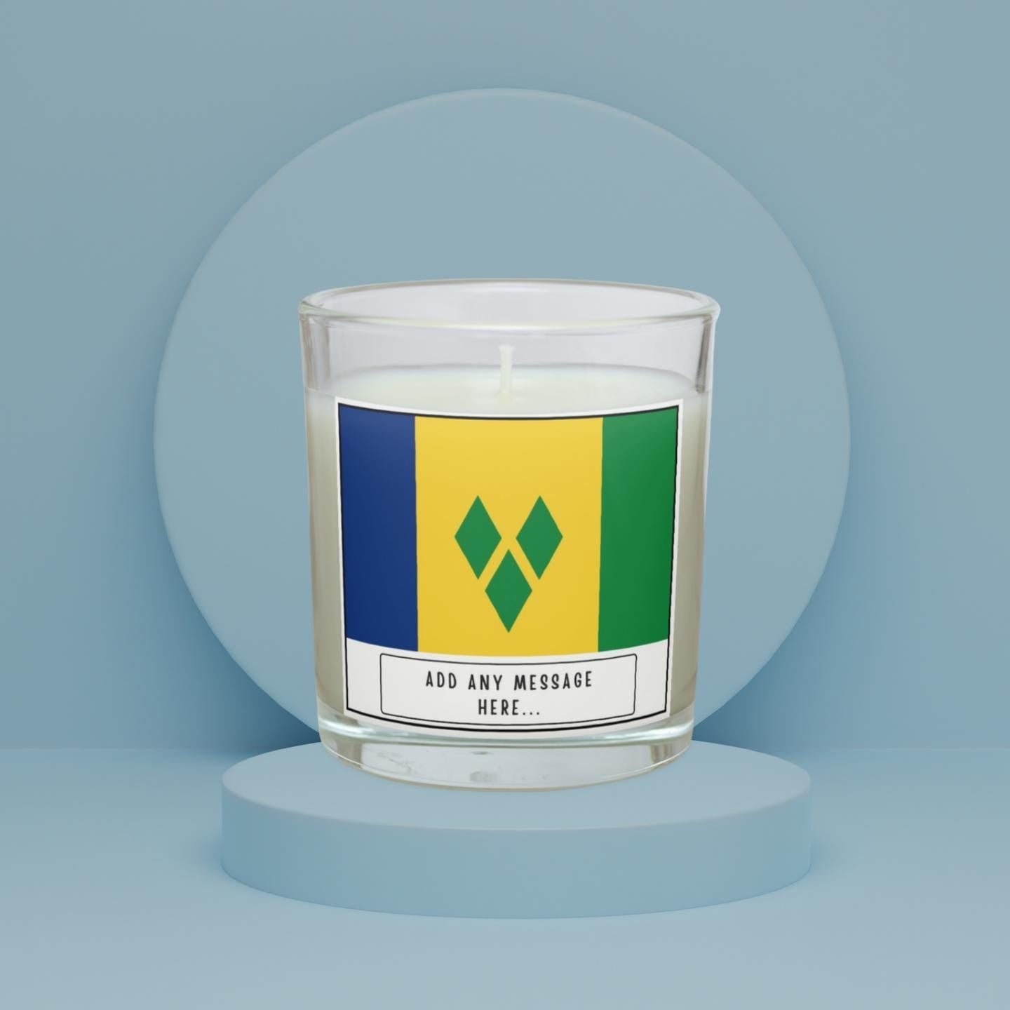 Saint Vincent and the Grenadines Custom Candle | Flag of Saint Vincent and the Grenadines | Custom Saint Vincent and the Grenadines Gift Etsy
