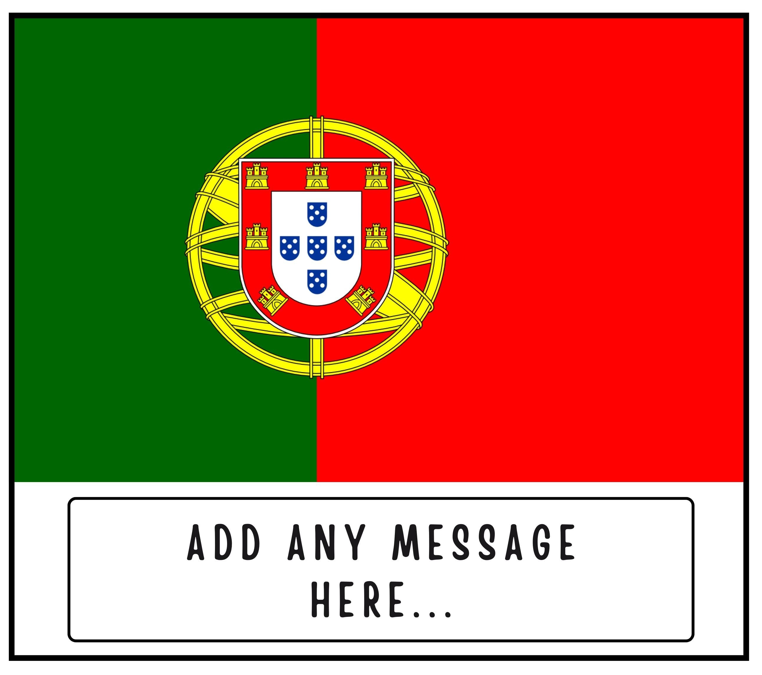Portugal Personalised Candle | Flag of Portugal | Portuguese Flag Message | Gift for Portuguese | Custom Portuguese Message | Portugal Flag Etsy