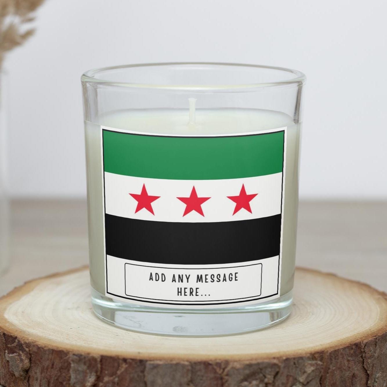 Syria Personalised Candle | Syrian Heritage Gift | Flag of Syria | Syrian Flag Candle | Custom Gift for Syrian | Syrian Home Décor Candle Etsy