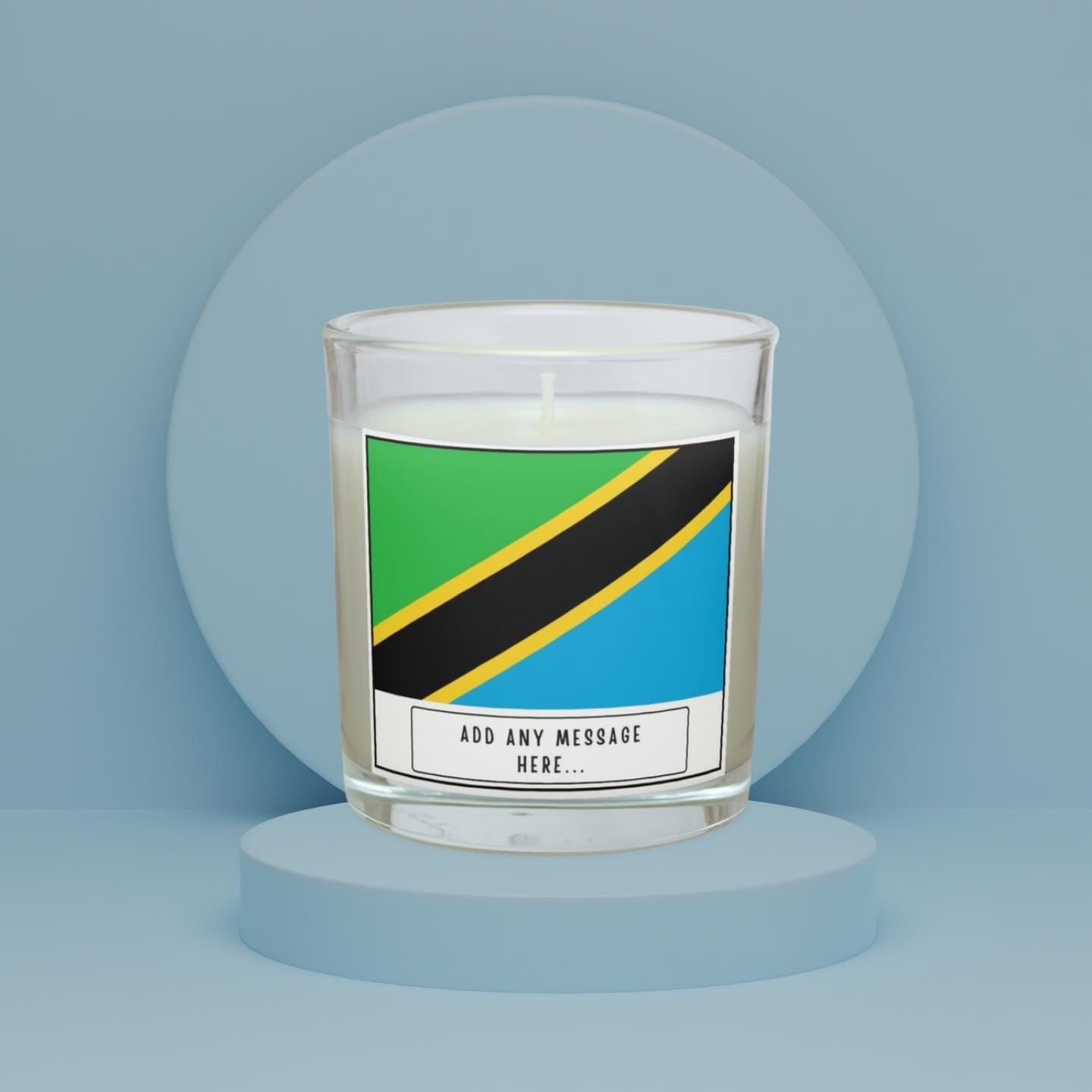 Tanzania Personalised Candle | Flag of Tanzania | Tanzanian Flag Gift | Gift for Tanzanian | Tanzanian Home Décor | Tanzania Culture Candle Etsy
