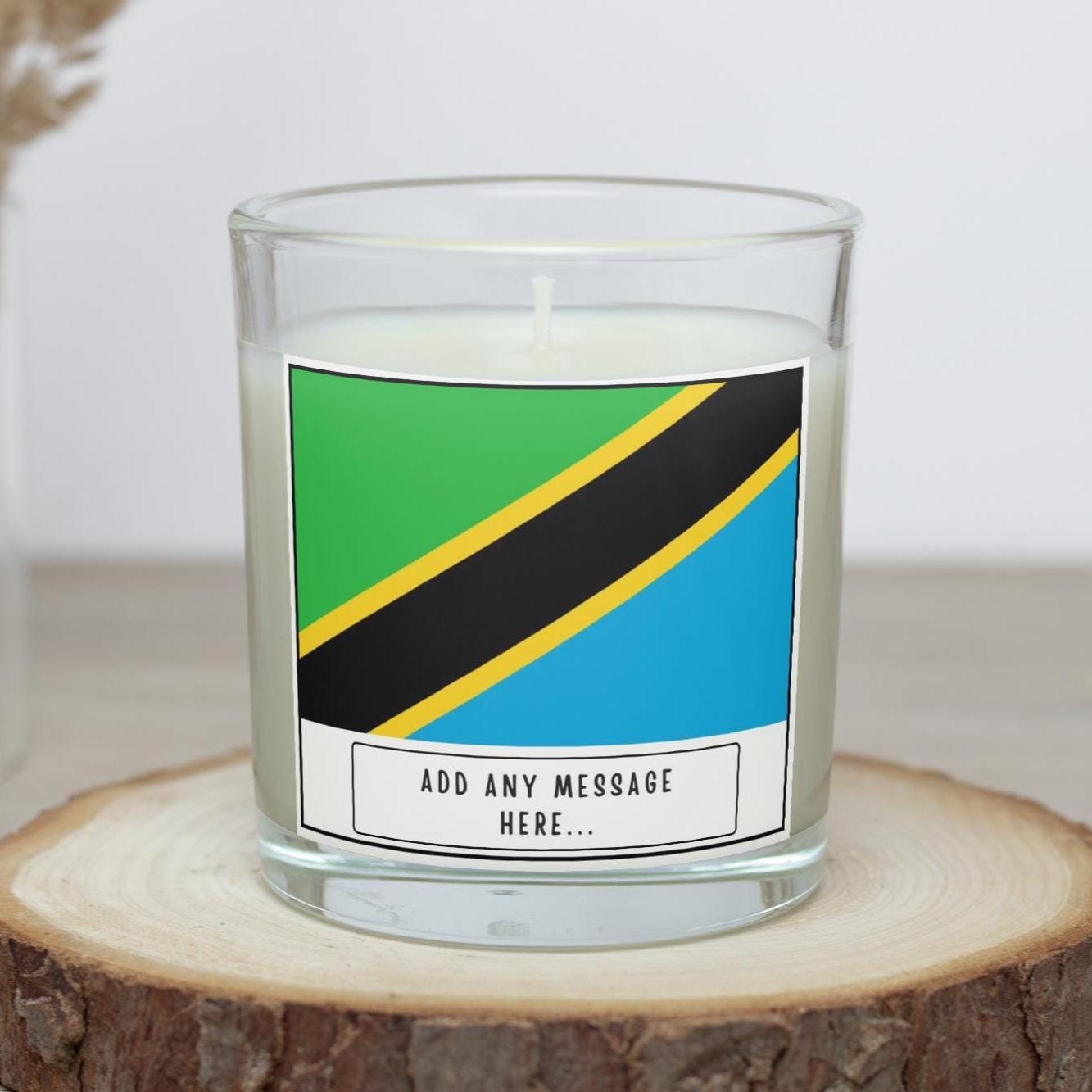 Tanzania Personalised Candle | Flag of Tanzania | Tanzanian Flag Gift | Gift for Tanzanian | Tanzanian Home Décor | Tanzania Culture Candle Etsy