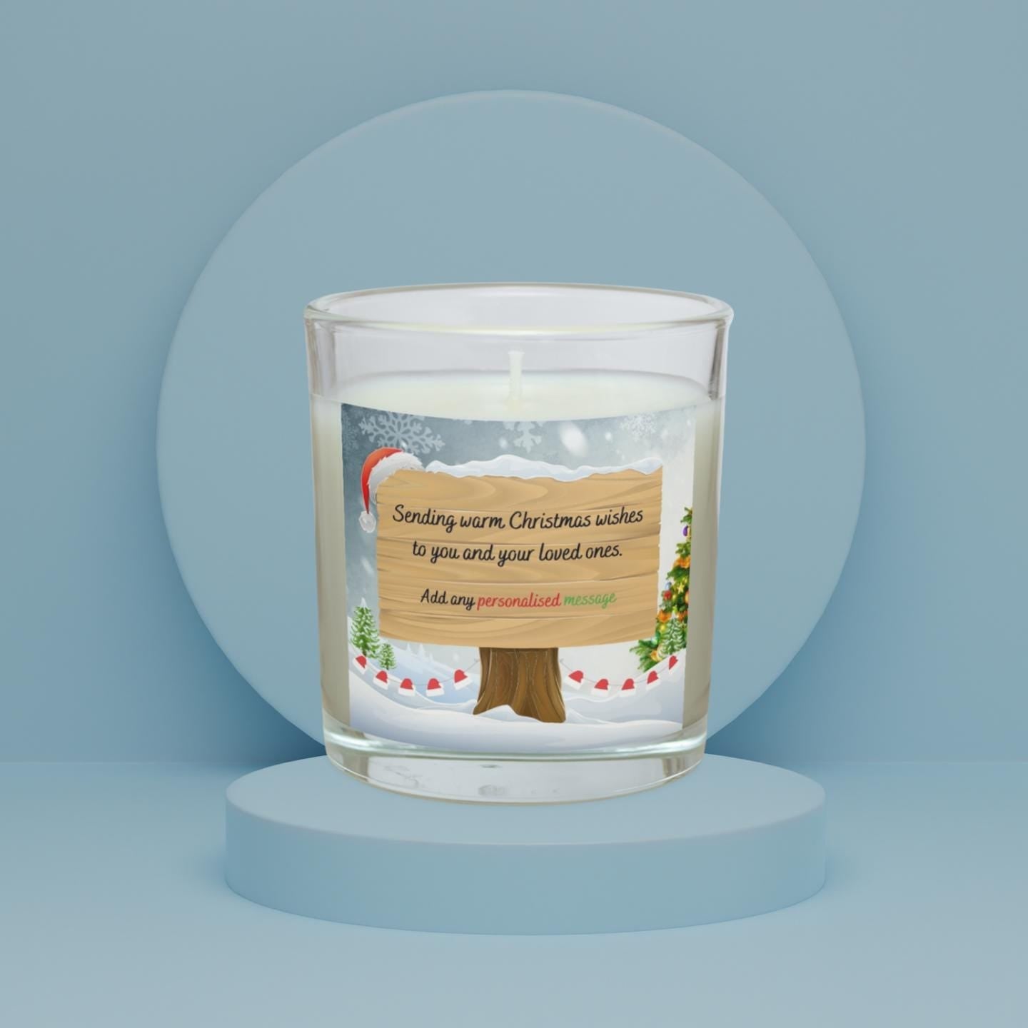 North Pole Christmas Message Personalised Candle | Christmas Gift | Festive Scene Message | Merry Christmas Name Message Gift | Secret Santa Etsy