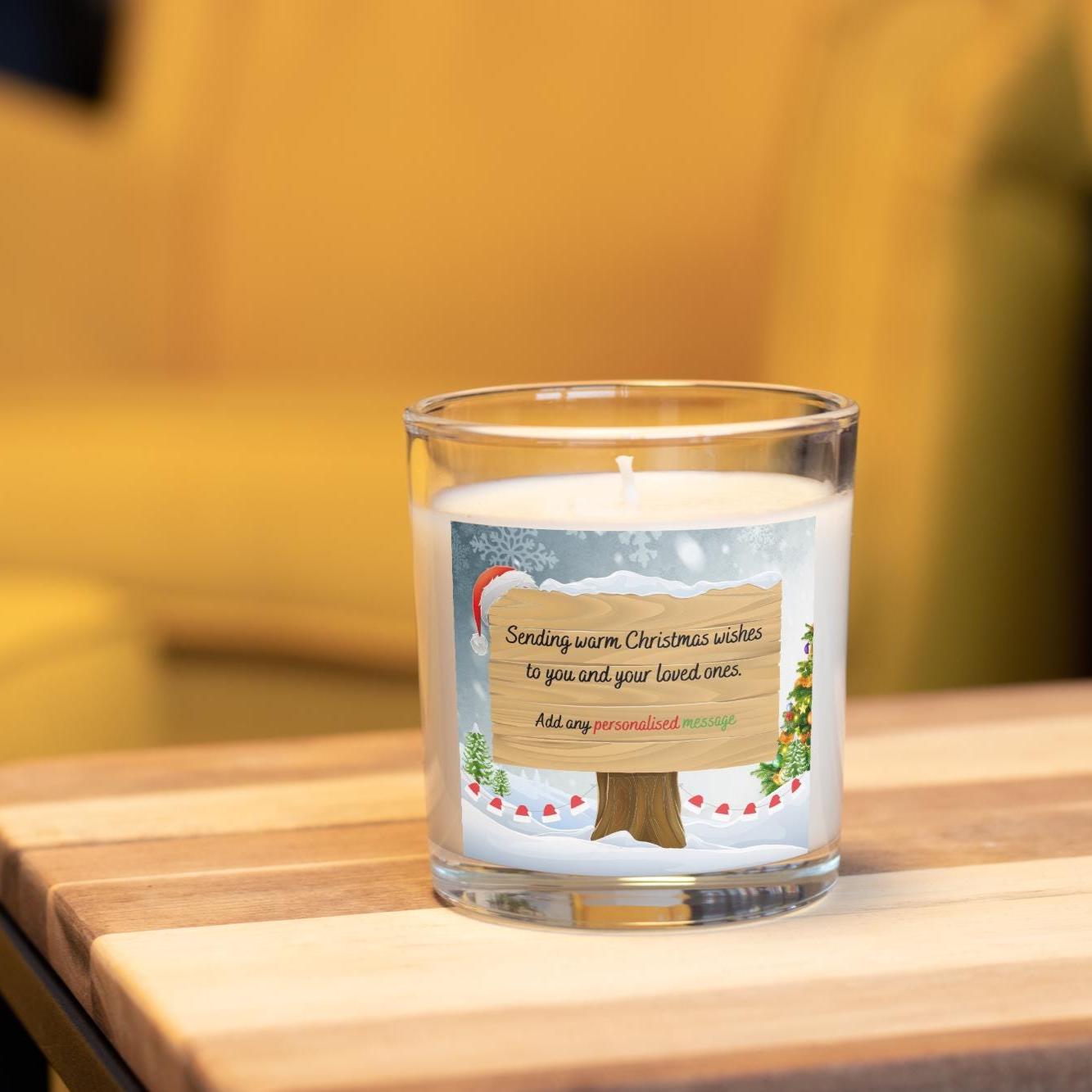 North Pole Christmas Message Personalised Candle | Christmas Gift | Festive Scene Message | Merry Christmas Name Message Gift | Secret Santa Etsy