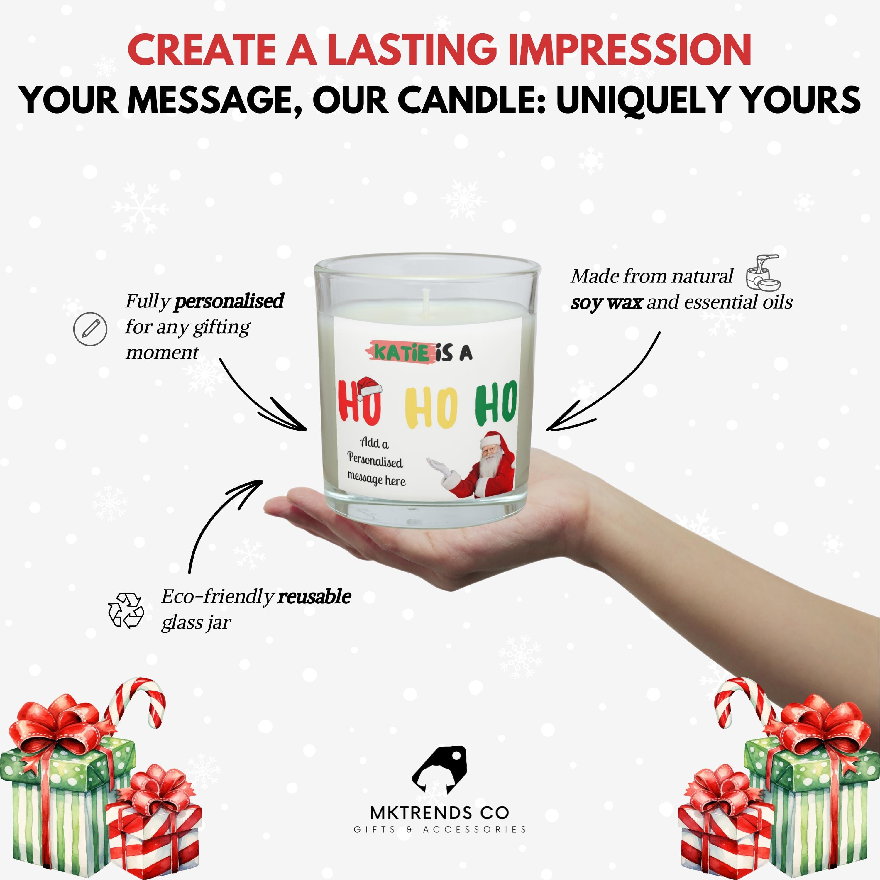 Funny Christmas Message Personalised Candle | Adult Christmas Gift | Christmas Girlfriend | Secret Santa Gift | Funny Rude Christmas Gift Etsy