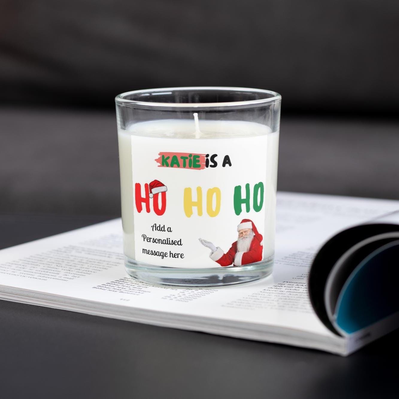Funny Christmas Message Personalised Candle | Adult Christmas Gift | Christmas Girlfriend | Secret Santa Gift | Funny Rude Christmas Gift Etsy