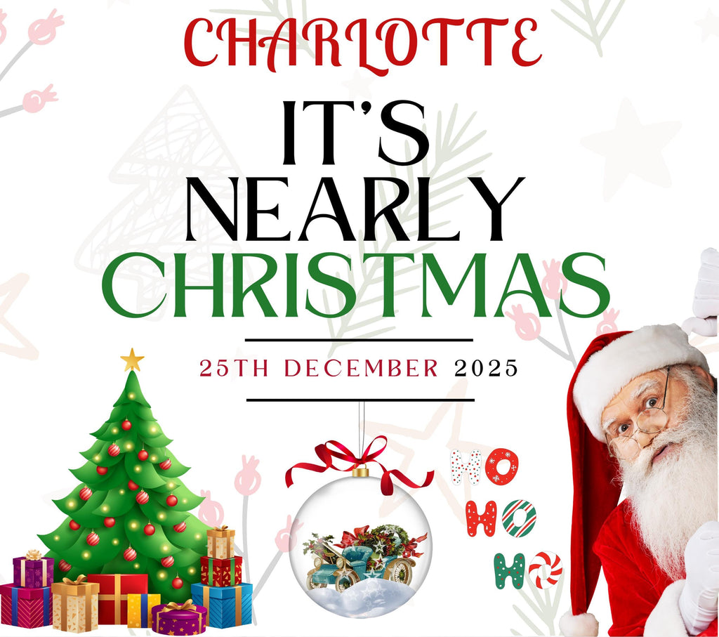 It's nearly Christmas Festive Candle | Personalised Candle | Festive Christmas Message | Custom Christmas Message | Christmas Countdown Gift Etsy