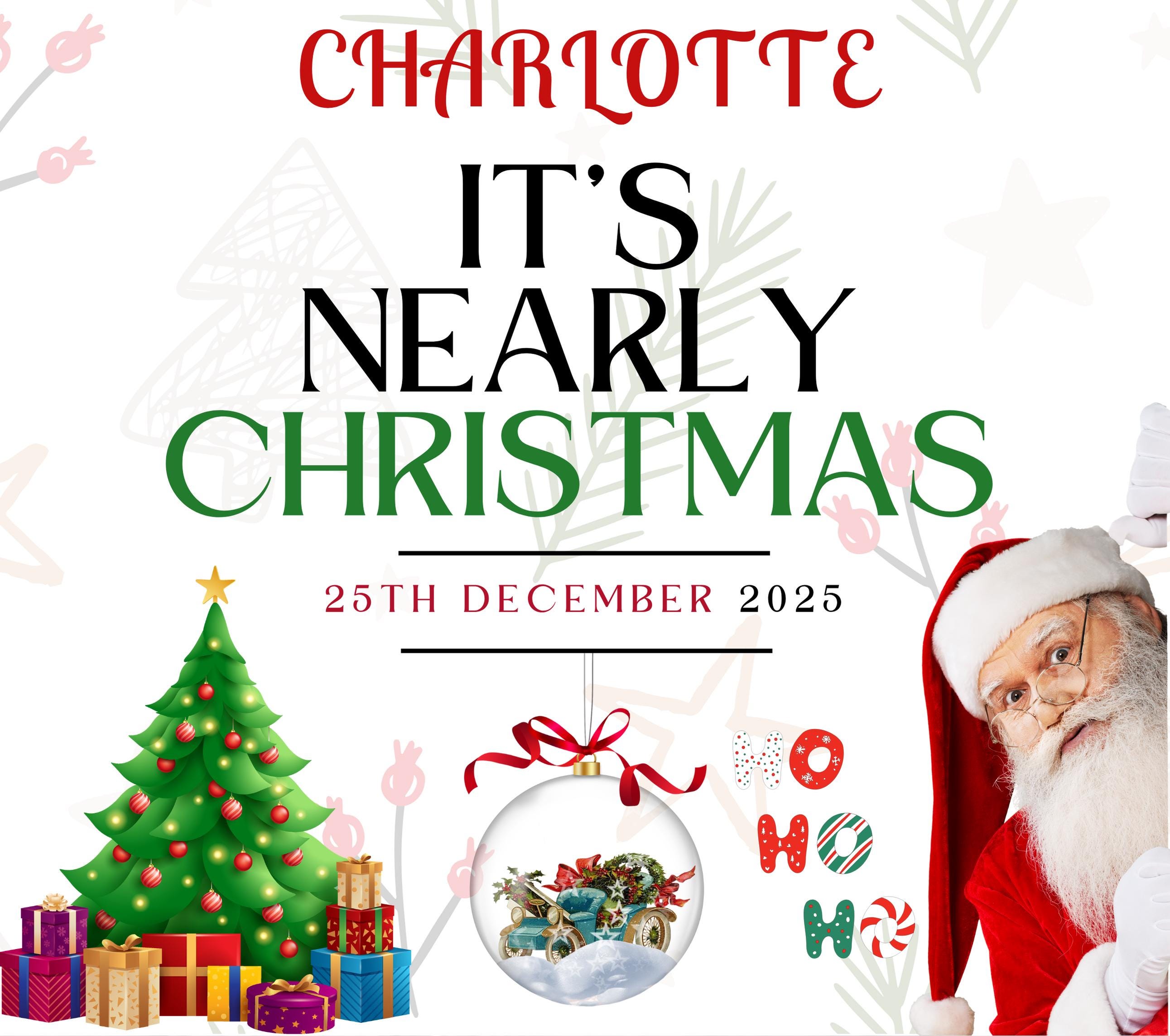 It's nearly Christmas Festive Candle | Personalised Candle | Festive Christmas Message | Custom Christmas Message | Christmas Countdown Gift Etsy