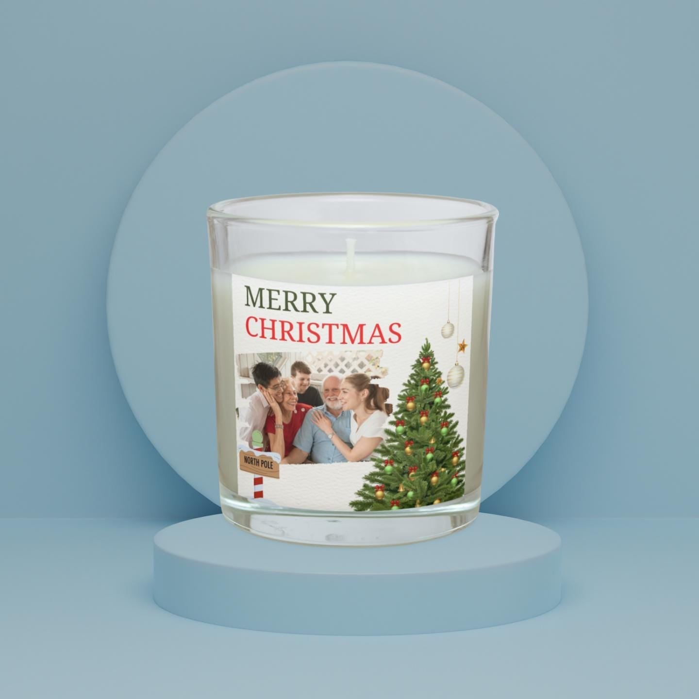 Merry Christmas Photo Personalised Candle | Christmas Photo Gift | Cute Photo Xmas Candle | Christmas Photo Candle | Christmas Photo Message Etsy