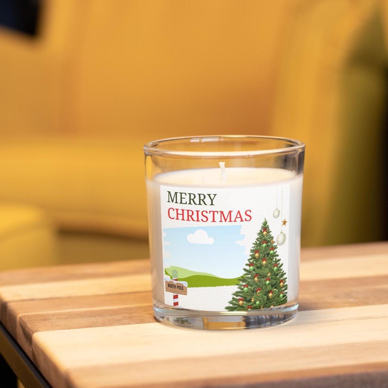 Merry Christmas Photo Personalised Candle | Christmas Photo Gift | Cute Photo Xmas Candle | Christmas Photo Candle | Christmas Photo Message Etsy