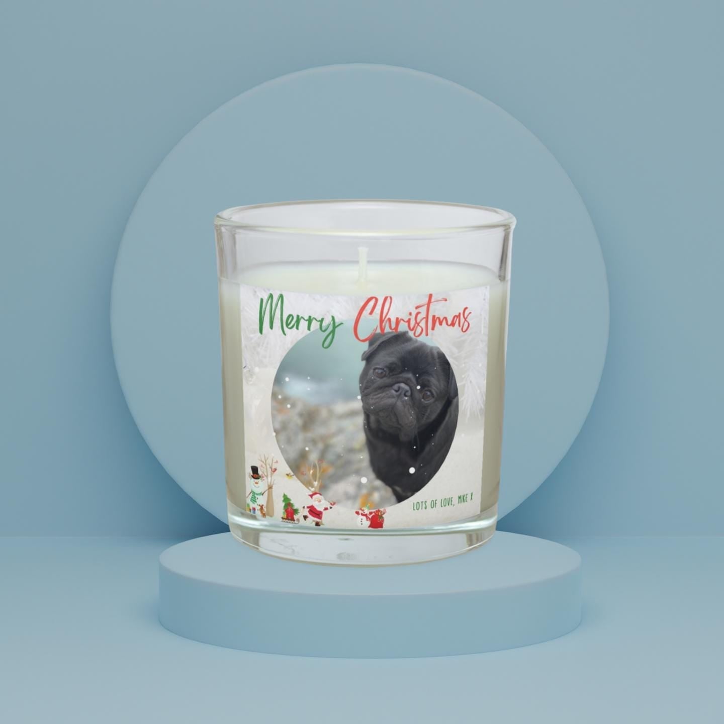 Merry Christmas Photo Message Personalised Candle | Photo Message Christmas Candle | Photo Gift for Christmas | Xmas Decor | Secret Santa Etsy