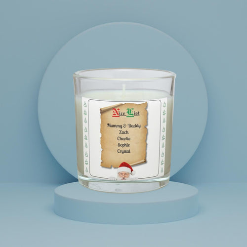 Christmas Nice List Personalised Candle | Custom Nice List Gift | Novelty Santa Nice List Christmas Gift for Family | Christmas Decoration Etsy