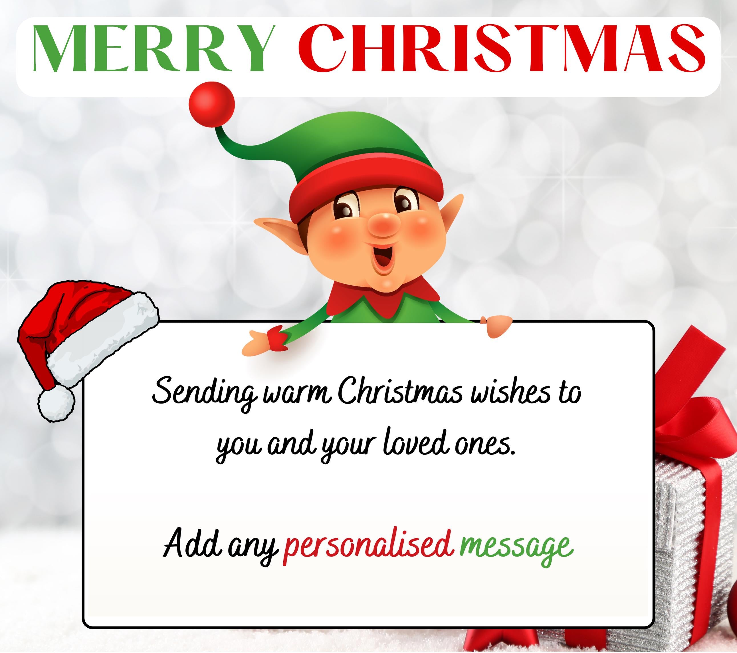 Festive Christmas Message Personalised Candle | Christmas Message Gift | Custom Festive Christmas Message | Secret Santa | Family Xmas Décor Etsy