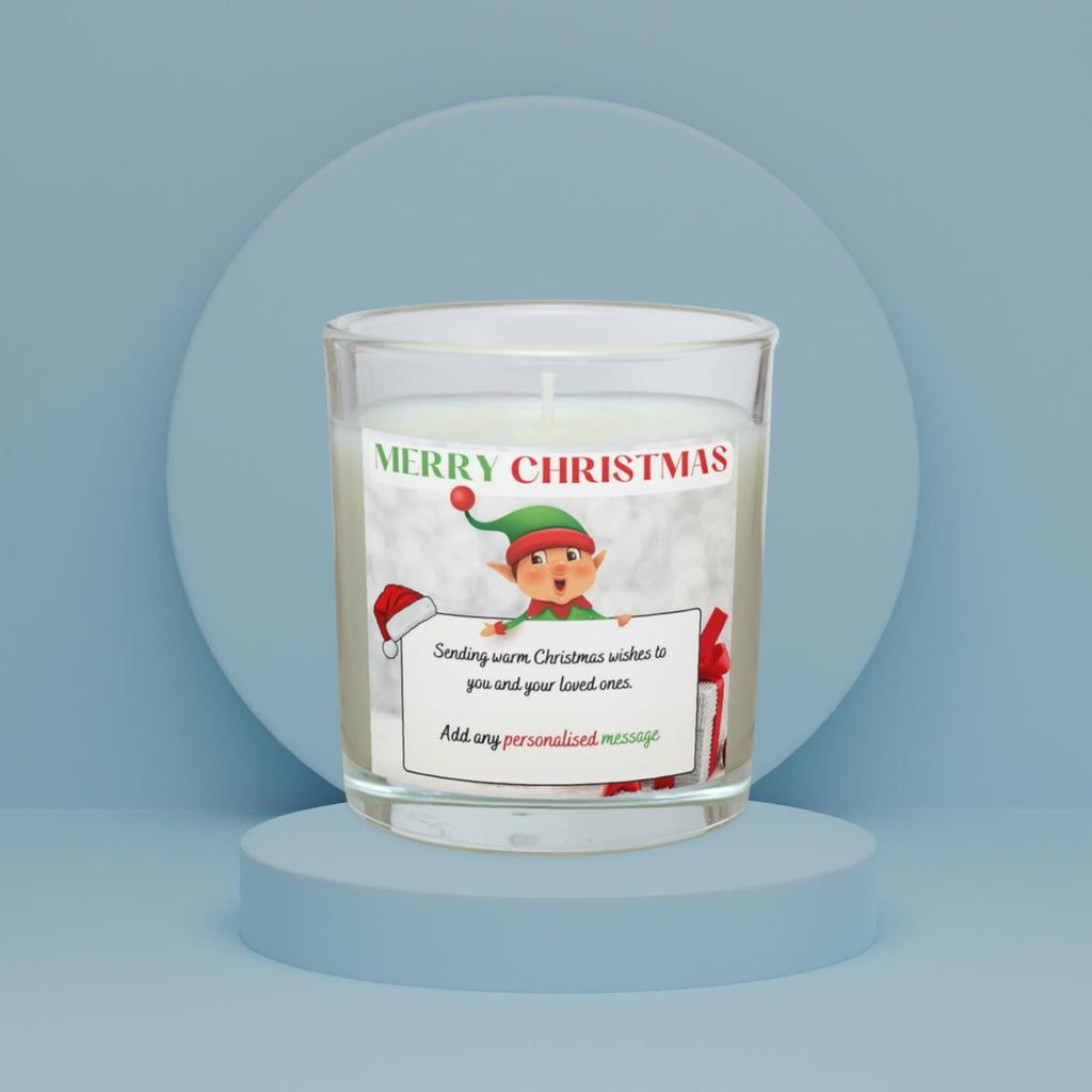 Festive Christmas Message Personalised Candle | Christmas Message Gift | Custom Festive Christmas Message | Secret Santa | Family Xmas Décor Etsy
