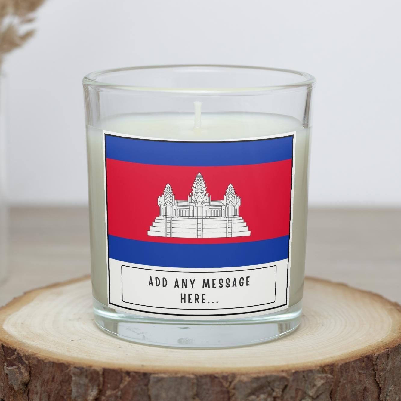 Cambodia Personalised Candle | Flag of Cambodia | Cambodian Flag | Gift for Cambodian | Custom Cambodia Gift | Cambodian Home Décor Candle Etsy
