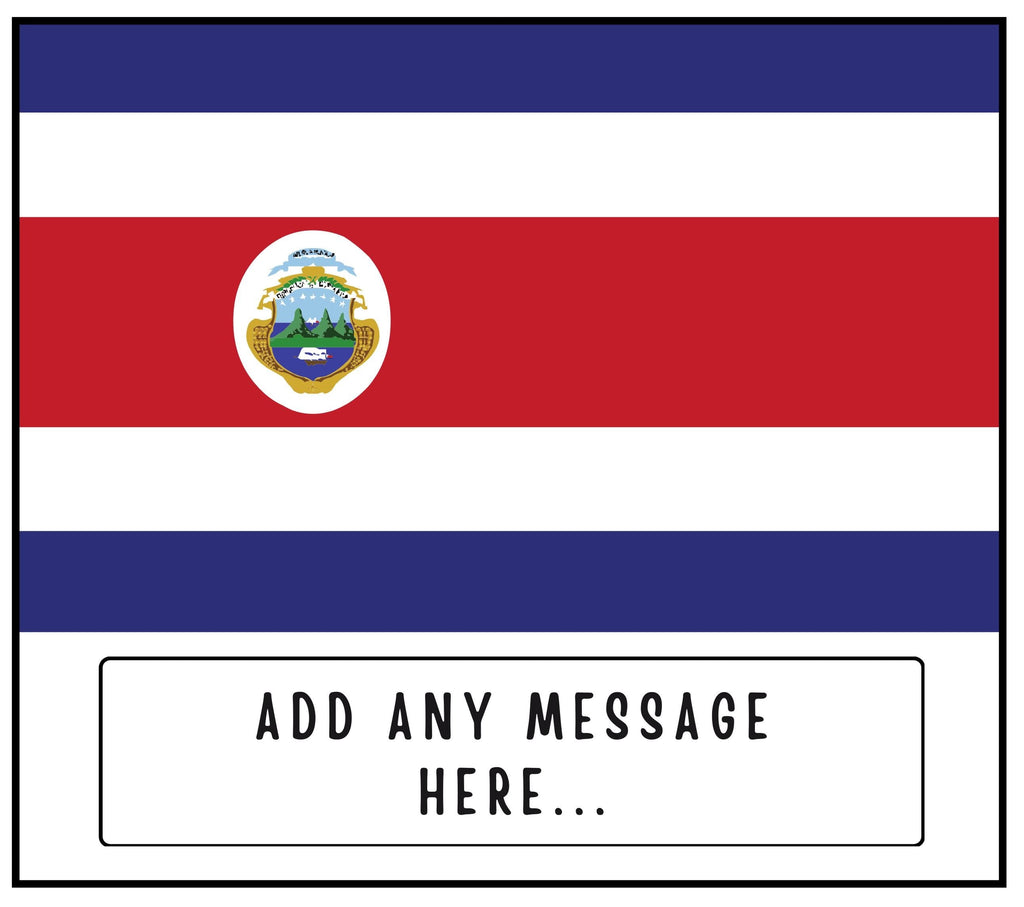 Costa Rica Personalised Candle | Flag of Costa Rica | Costa Rican Flag Gift | Custom costa Rican Message | Costa Rica Gift | Costa Rica Home Etsy