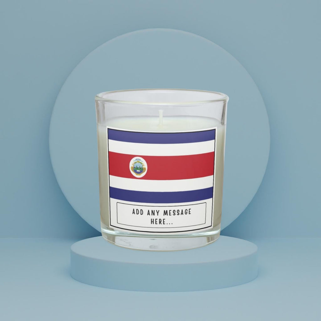 Costa Rica Personalised Candle | Flag of Costa Rica | Costa Rican Flag Gift | Custom costa Rican Message | Costa Rica Gift | Costa Rica Home Etsy