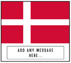 Denmark Personalised Candle | Flag of Denmark | Danish Flag Gift | Custom Message Danish Gift | Danish Home Décor | Danish Friend | Family Etsy