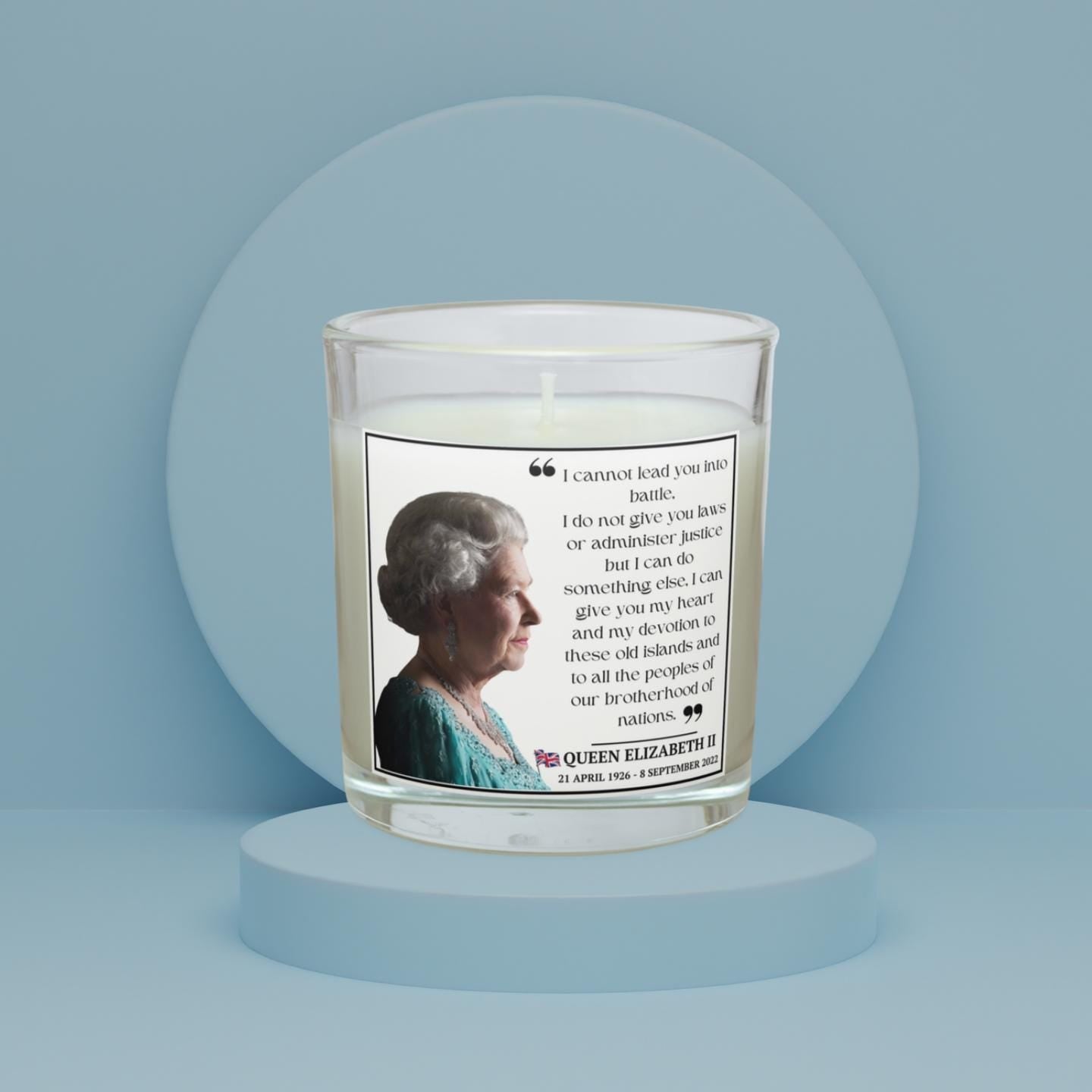 Queen Elizabeth II Quote Custom Candle | Queen Elizabeth Royalty Gift | Royal Portrait Tribute Gift | Queen Elizabeth Memorial Keepsake Gift Etsy