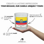 Ecuador Personalised Candle | Flag of Ecuador | Ecuadorian Flag | Custom Message Ecuadorian Candle Gift | Ecuador Home Décor | Candle Gift Etsy