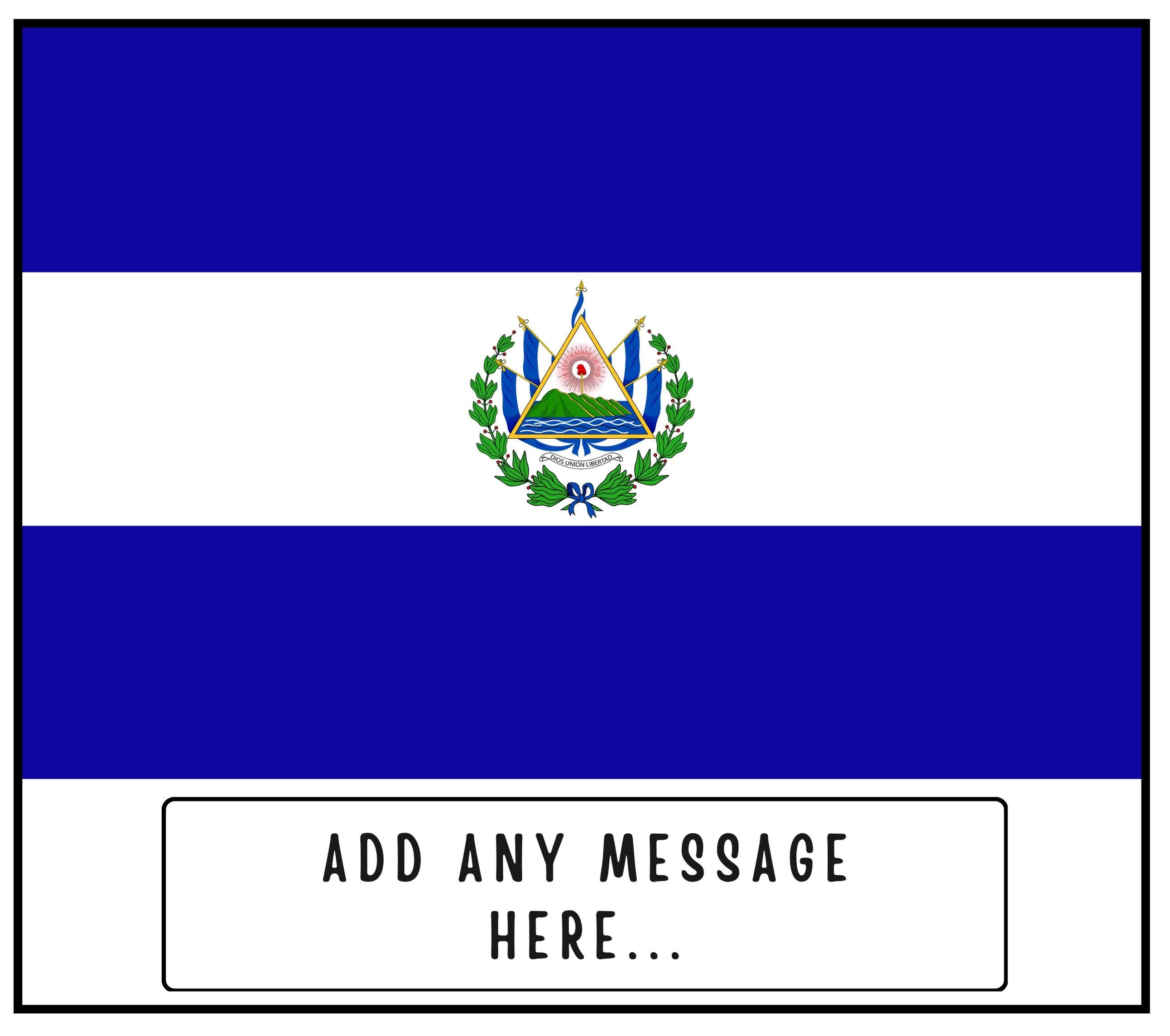 El Salvador Personalised Candle | Flag of El Salvador | Salvadoran Flag | Custom Message El Salvador Gift | Salvadoran Home Décor Candle Etsy