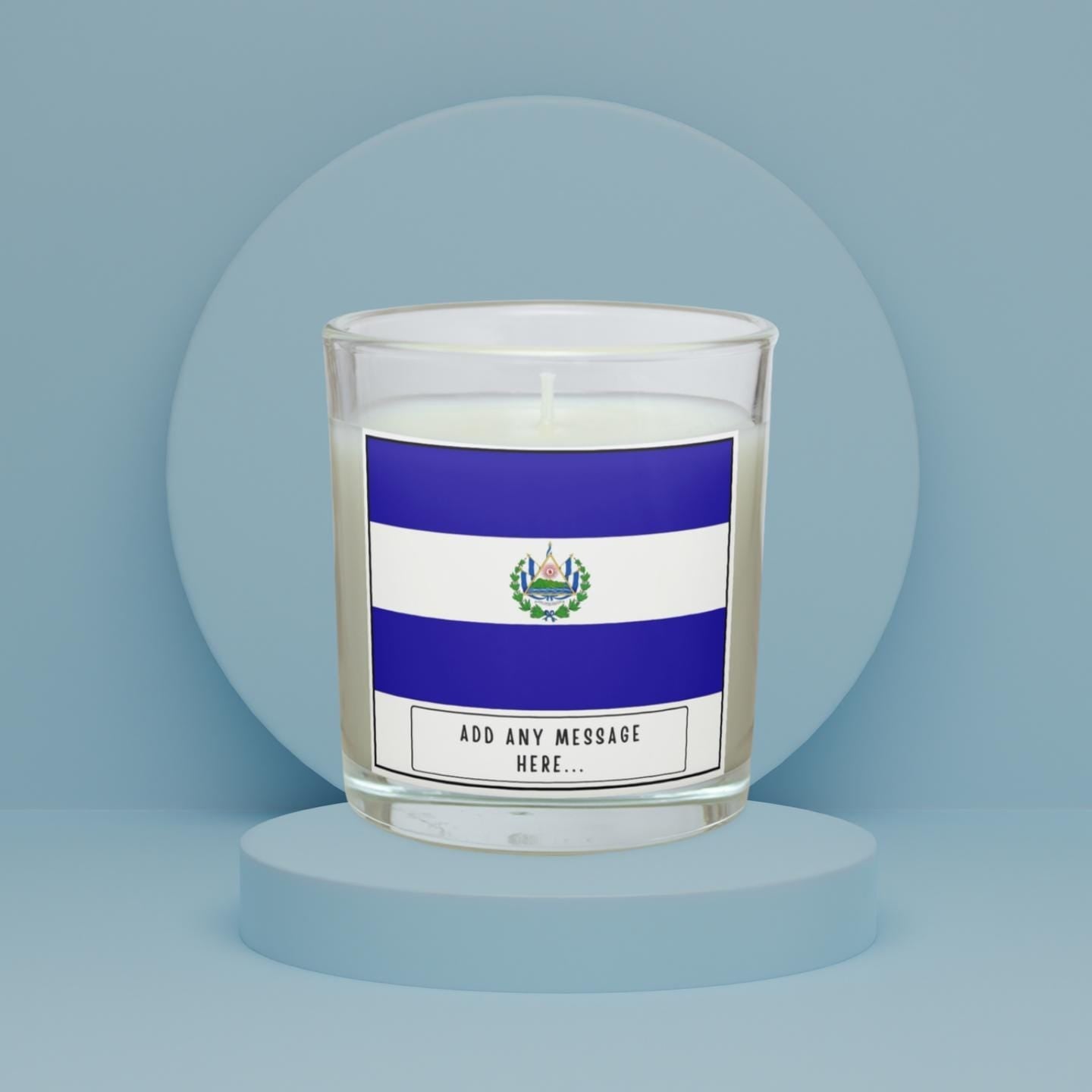 El Salvador Personalised Candle | Flag of El Salvador | Salvadoran Flag | Custom Message El Salvador Gift | Salvadoran Home Décor Candle Etsy