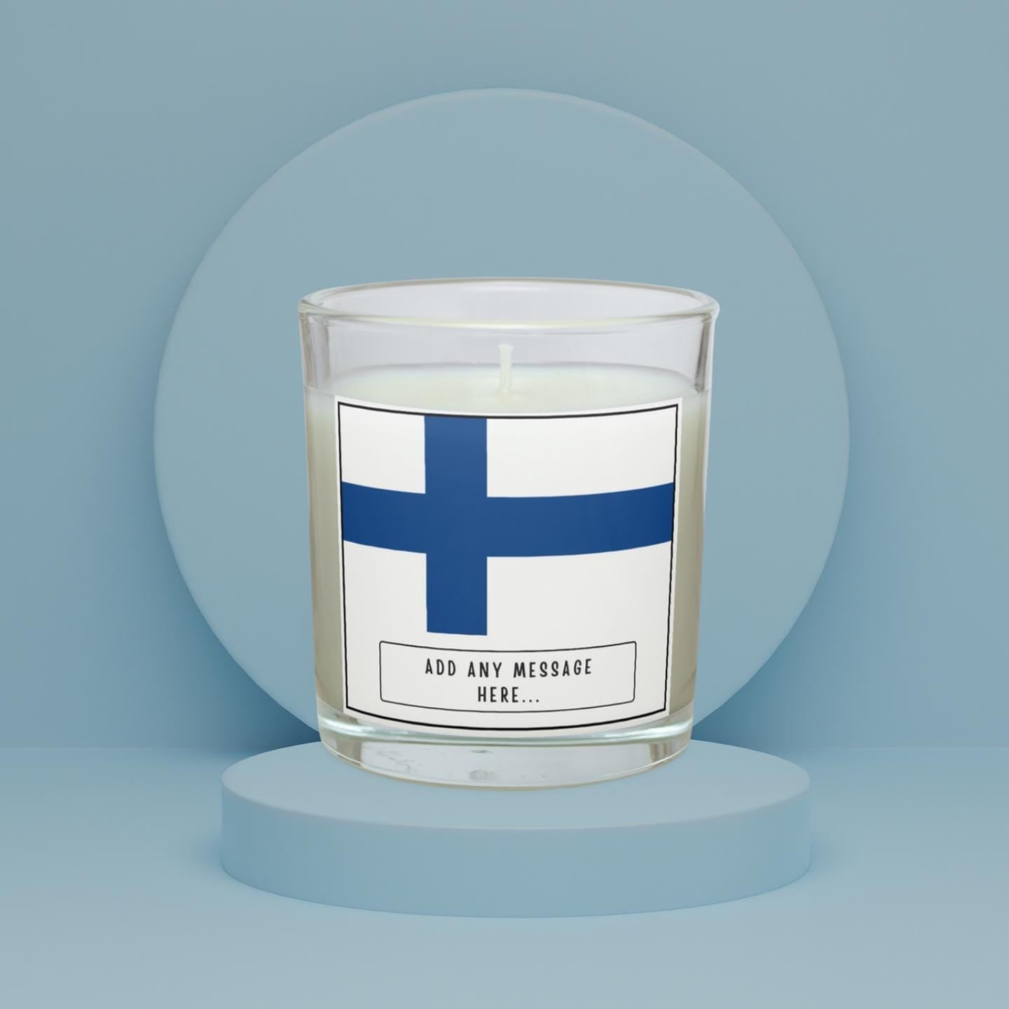 Finland Personalised Candle | Finland Flag | Finnish Flag Message | Nordic Gift Idea | Finnish Gift Idea | Finland Home | Finnish Home Décor Etsy