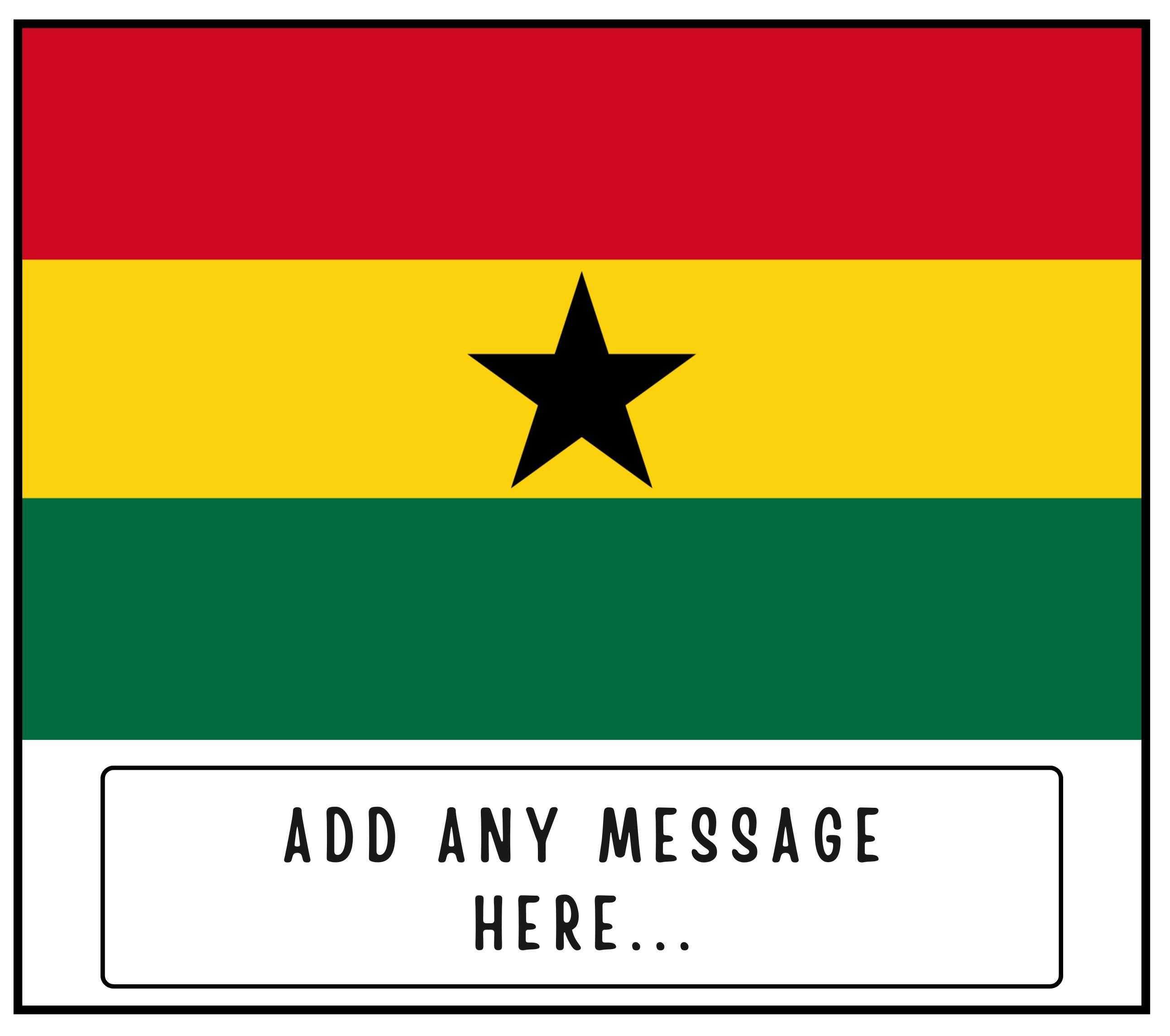 Ghana Personalised Candle | Flag of Ghana | Ghanaian Flag Gift | Custom Ghanaian Message Candle | Ghana Home Décor | Ghanaian Friend Gifts Etsy