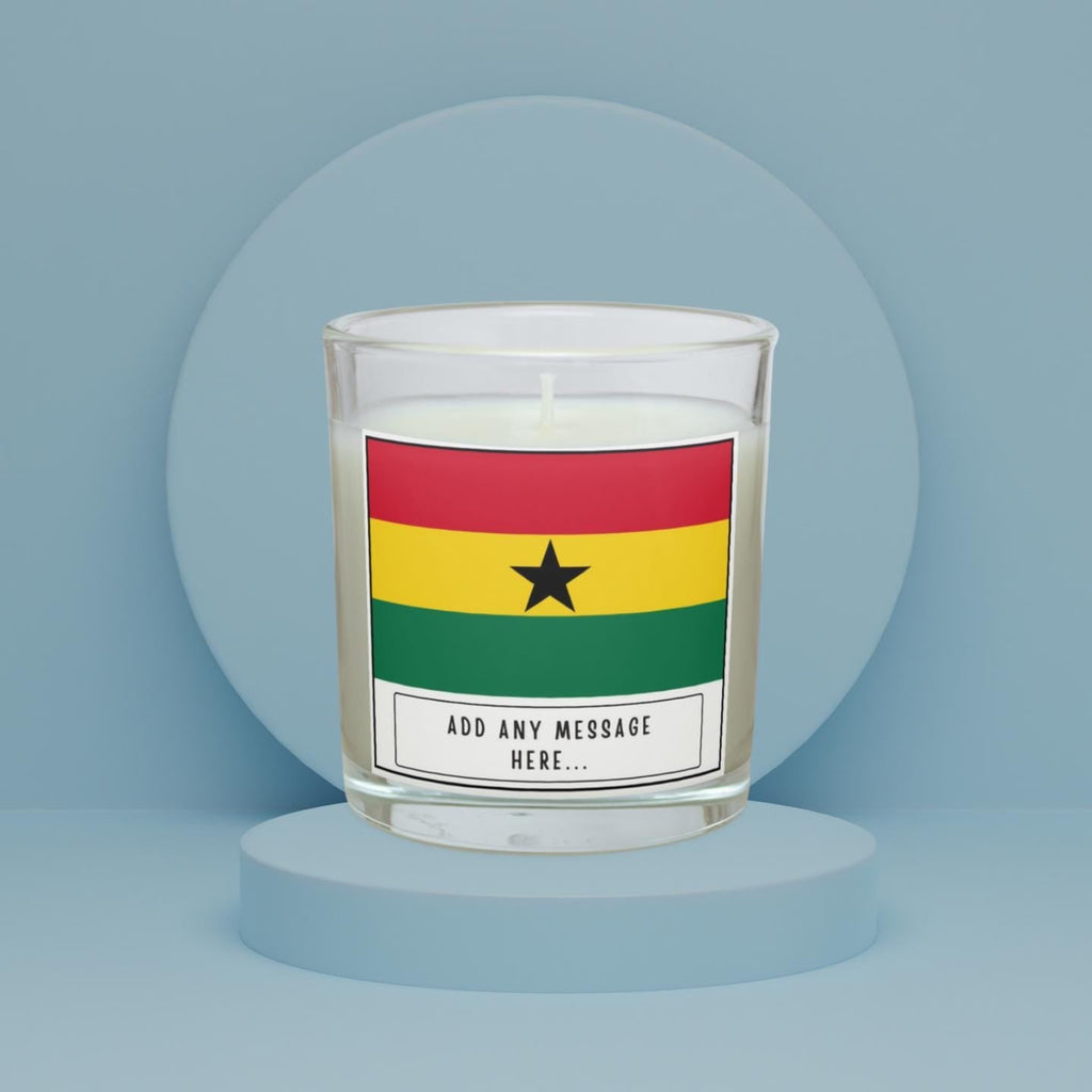 Ghana Personalised Candle | Flag of Ghana | Ghanaian Flag Gift | Custom Ghanaian Message Candle | Ghana Home Décor | Ghanaian Friend Gifts Etsy