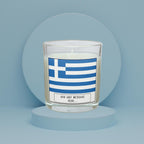 Greece Personalised Candle | Flag of Greece | Greek Flag Gift | Custom Greek Message | Greek Friend Gift | Greece Home | Greek Home Décor Etsy