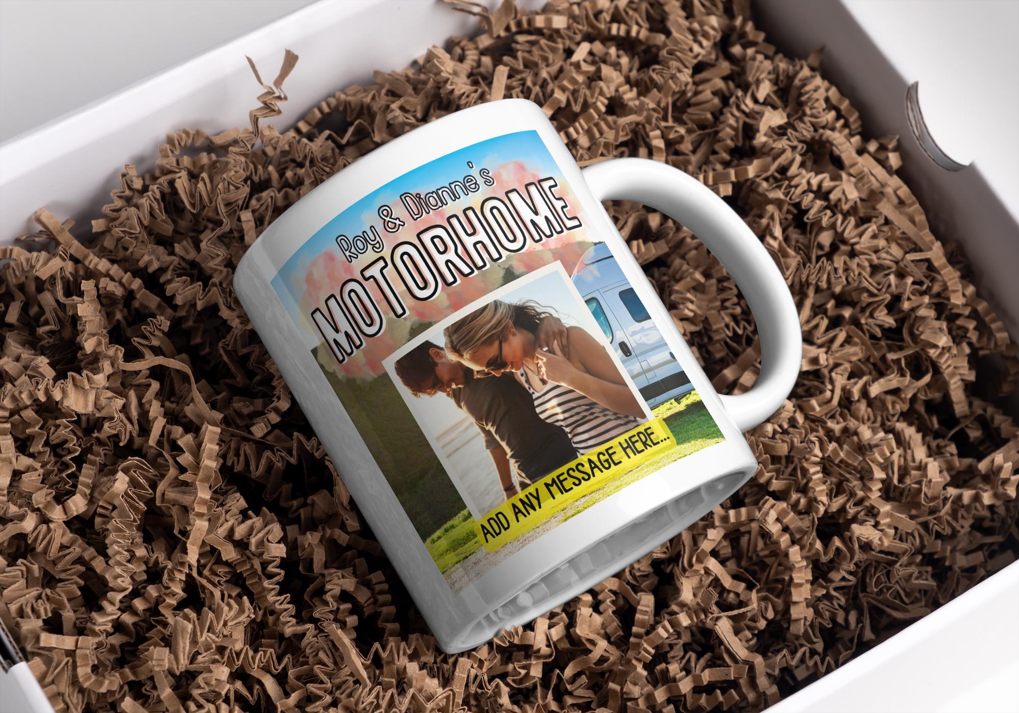 Personalised Motorhome Mug | Custom Scenic Camper Gift | Add Any Photo & Message | UK Vanlife Present | Motorhome Gift | Personalised Gift Etsy