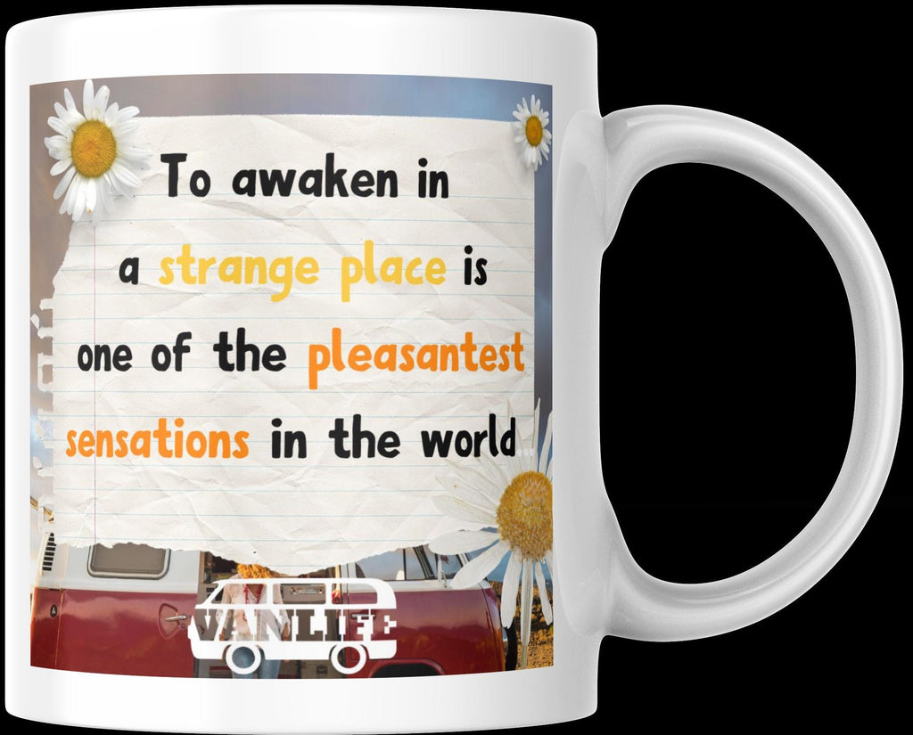 Personalised Vanlife Quote Mug | Scenic Camper Gift | Custom Message | Red Van & Daisy Design | UK Travel Present | Cute Travel Gift Etsy
